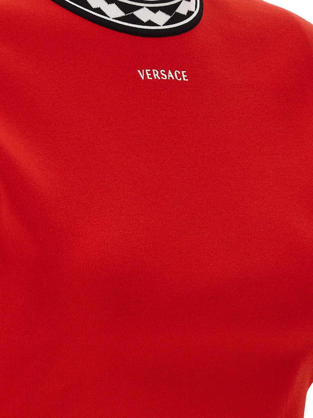Versace Multicolor Cotton Short Dress Versace