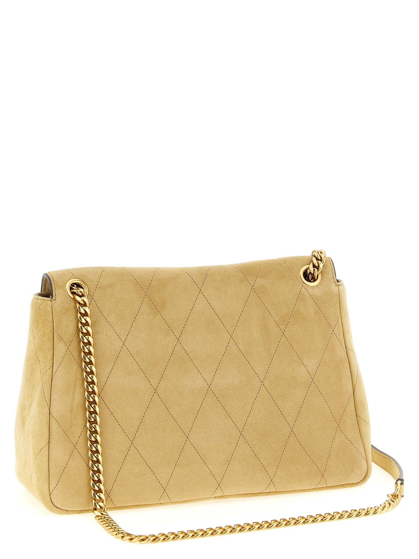 Tory Burch Beige Calfskin Shoulder Bag Tory Burch