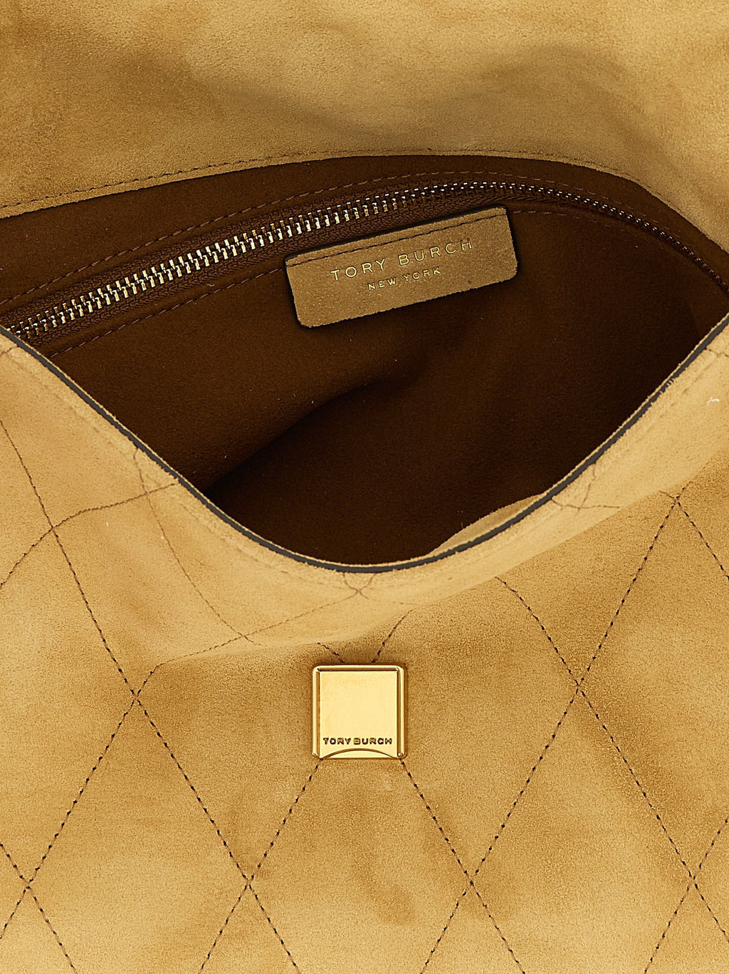 Tory Burch Beige Calfskin Shoulder Bag Tory Burch
