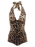 Dolce & Gabbana Brown Polyamide One-Piece Swimsuit Dolce & Gabbana