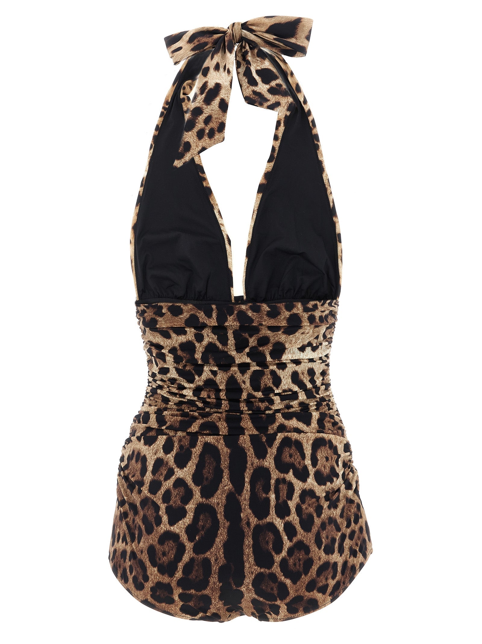 Dolce & Gabbana Brown Polyamide One-Piece Swimsuit Dolce & Gabbana