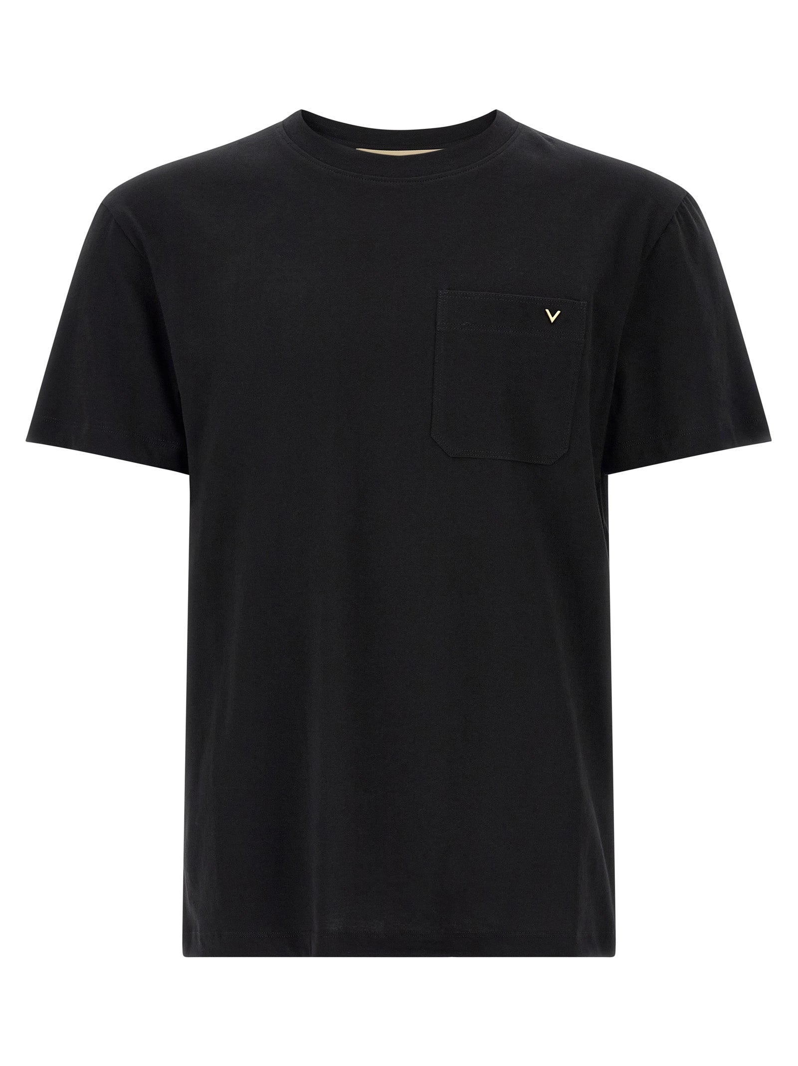 Valentino Garavani Black Cotton T-Shirt Valentino Garavani