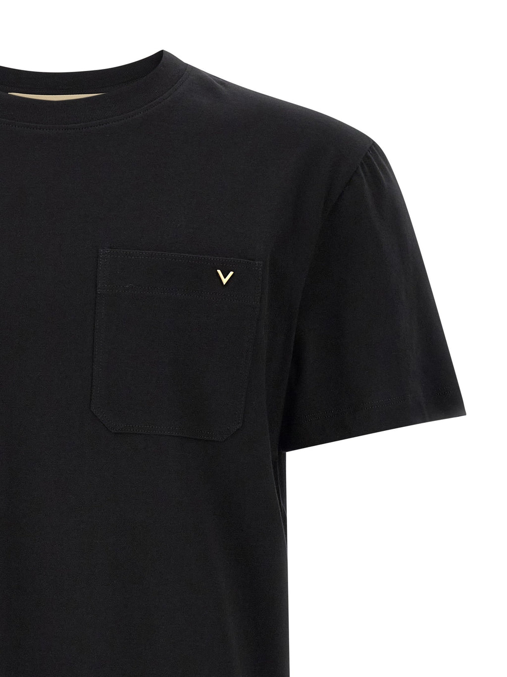 Valentino Garavani Black Cotton T-Shirt Valentino Garavani