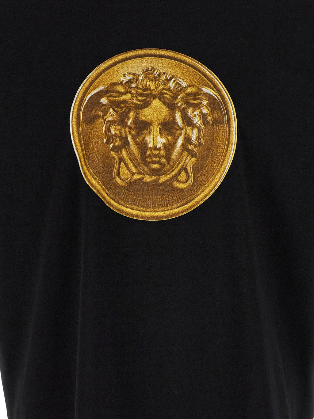 Versace Black Cotton T-Shirt Versace
