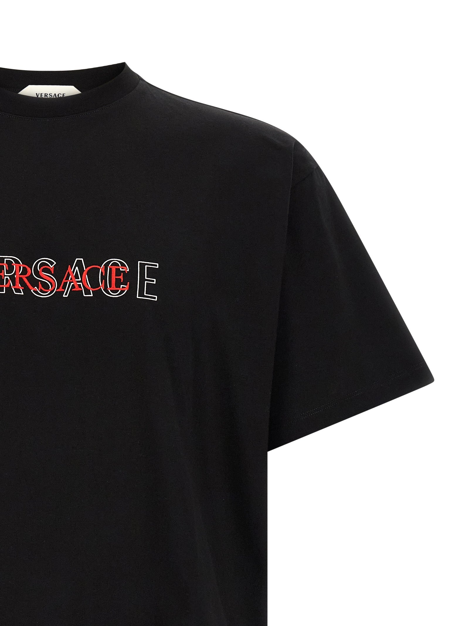 Versace Black Cotton T-Shirt Versace