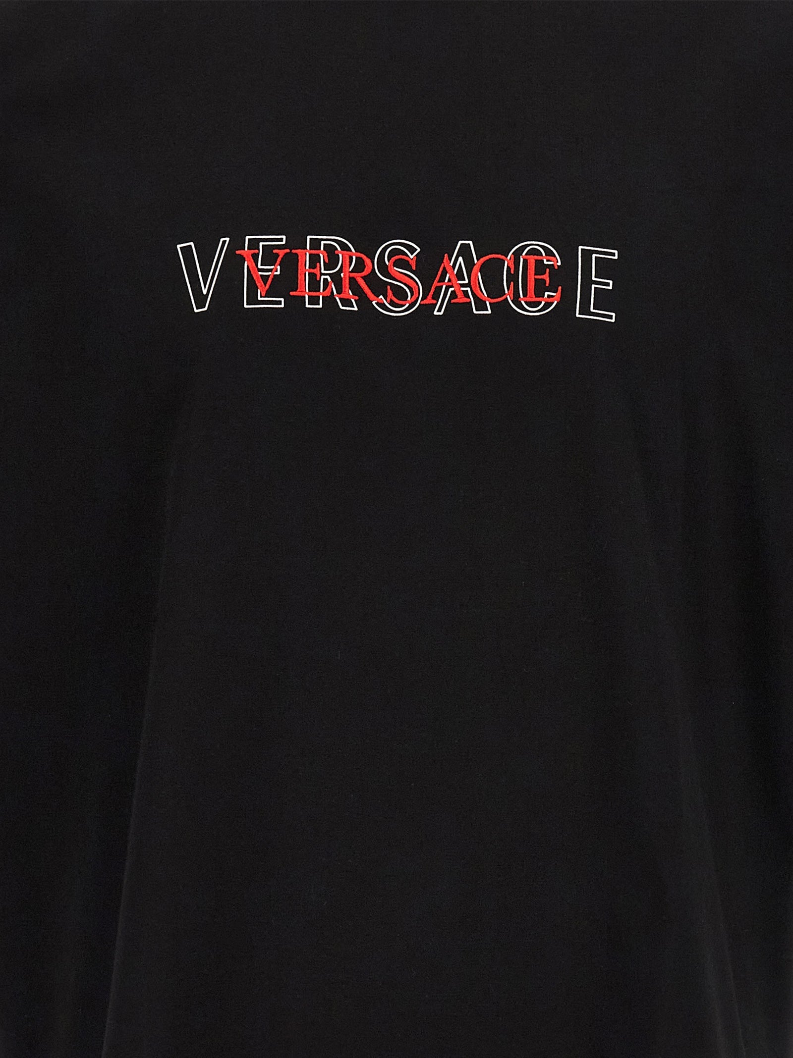 Versace Black Cotton T-Shirt Versace