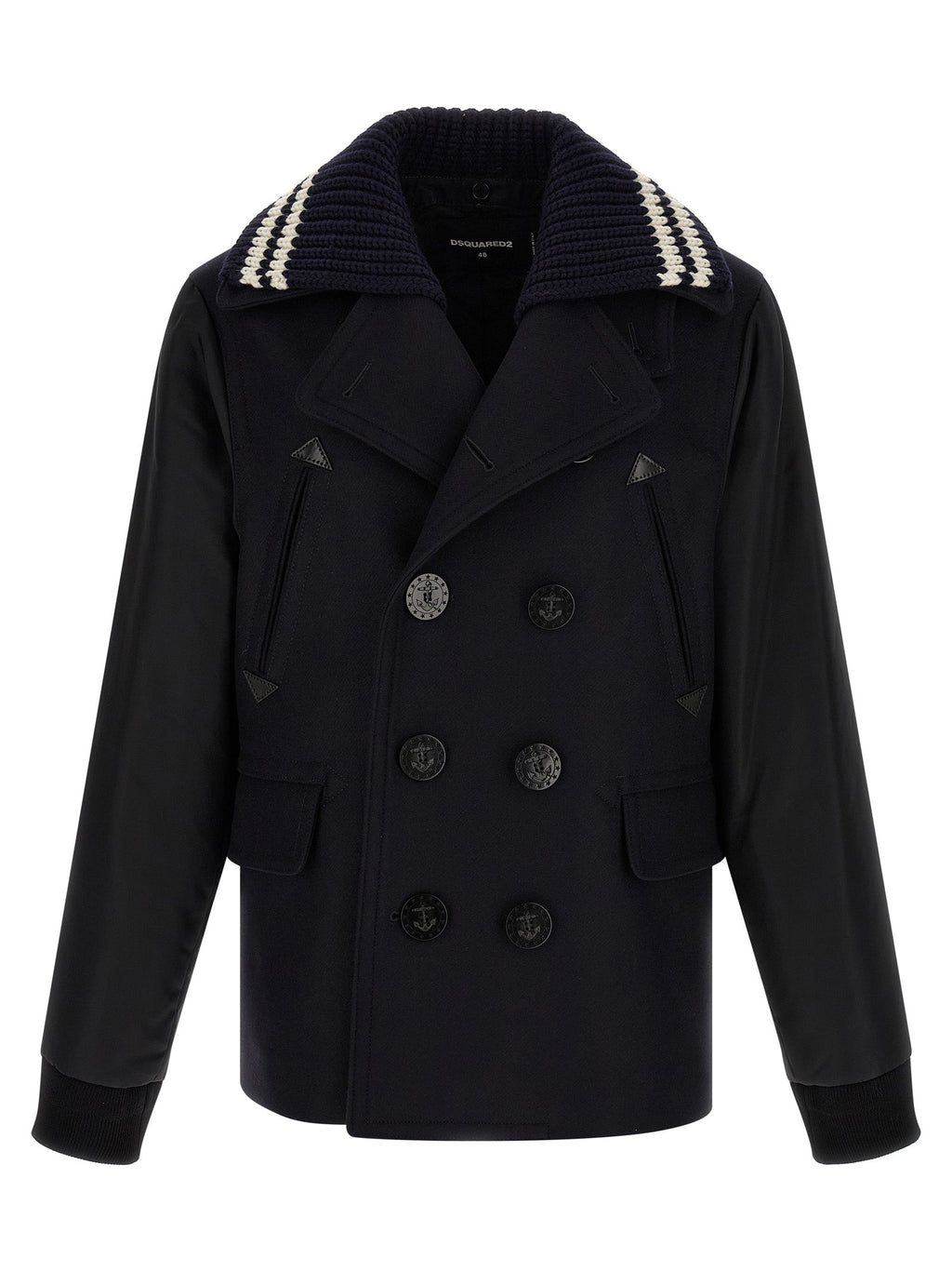 Dsquared² Blue Wool Coat Dsquared²