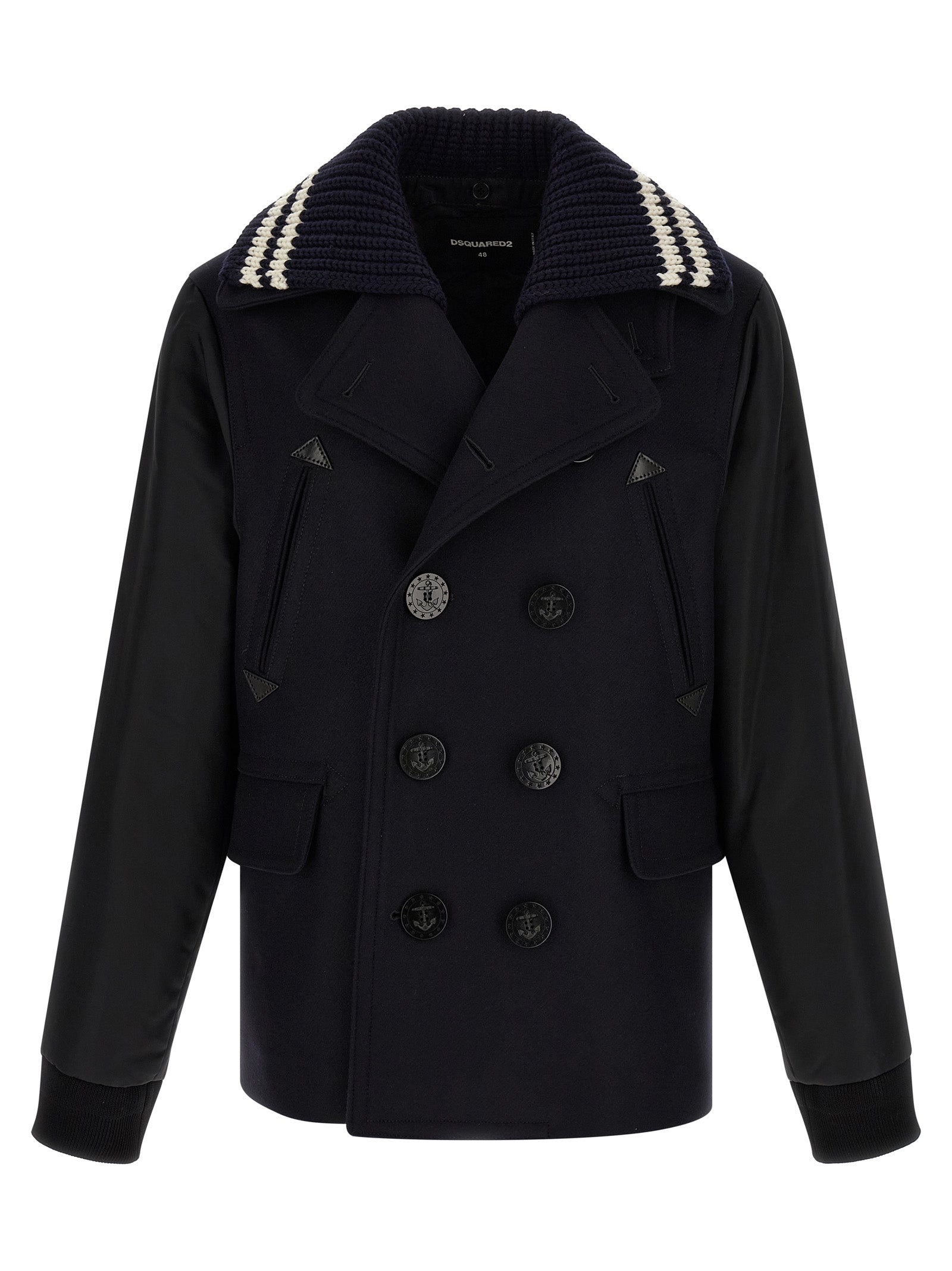 Dsquared² Blue Wool Coat Dsquared²