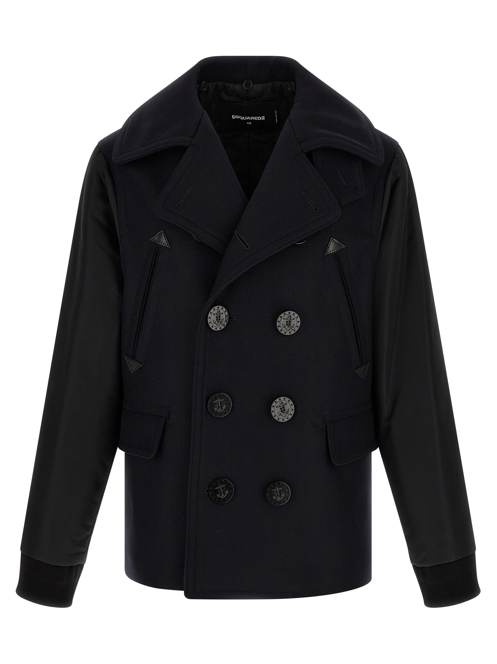 Dsquared² Blue Wool Coat Dsquared²