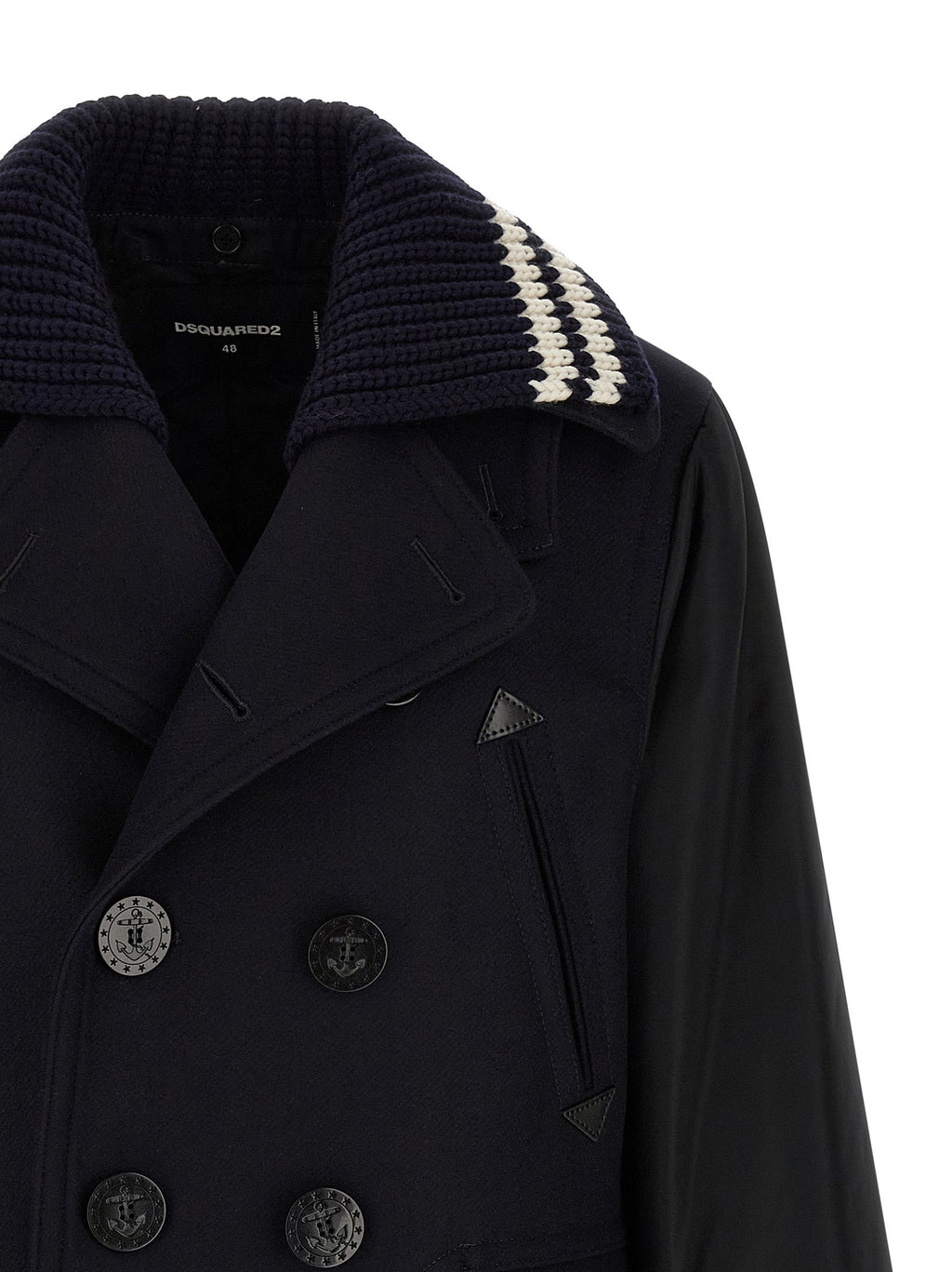 Dsquared² Blue Wool Coat Dsquared²