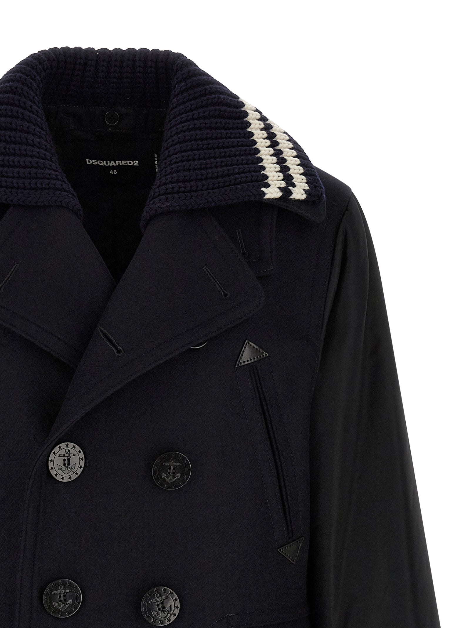 Dsquared² Blue Wool Coat Dsquared²