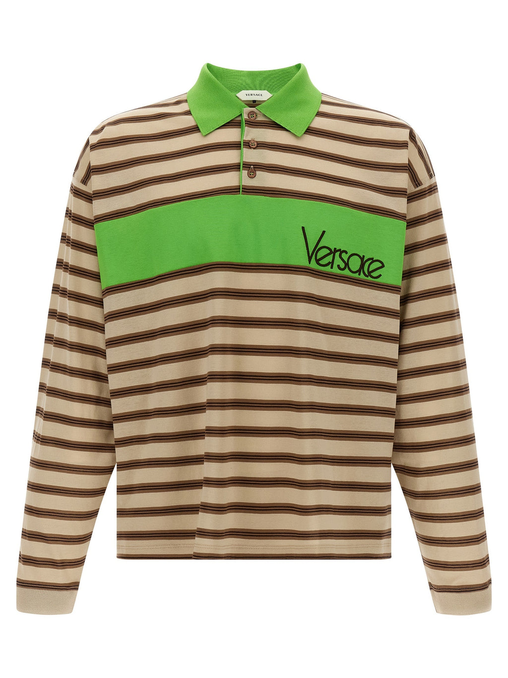 Versace Multicolor Cotton Polo Shirt Versace