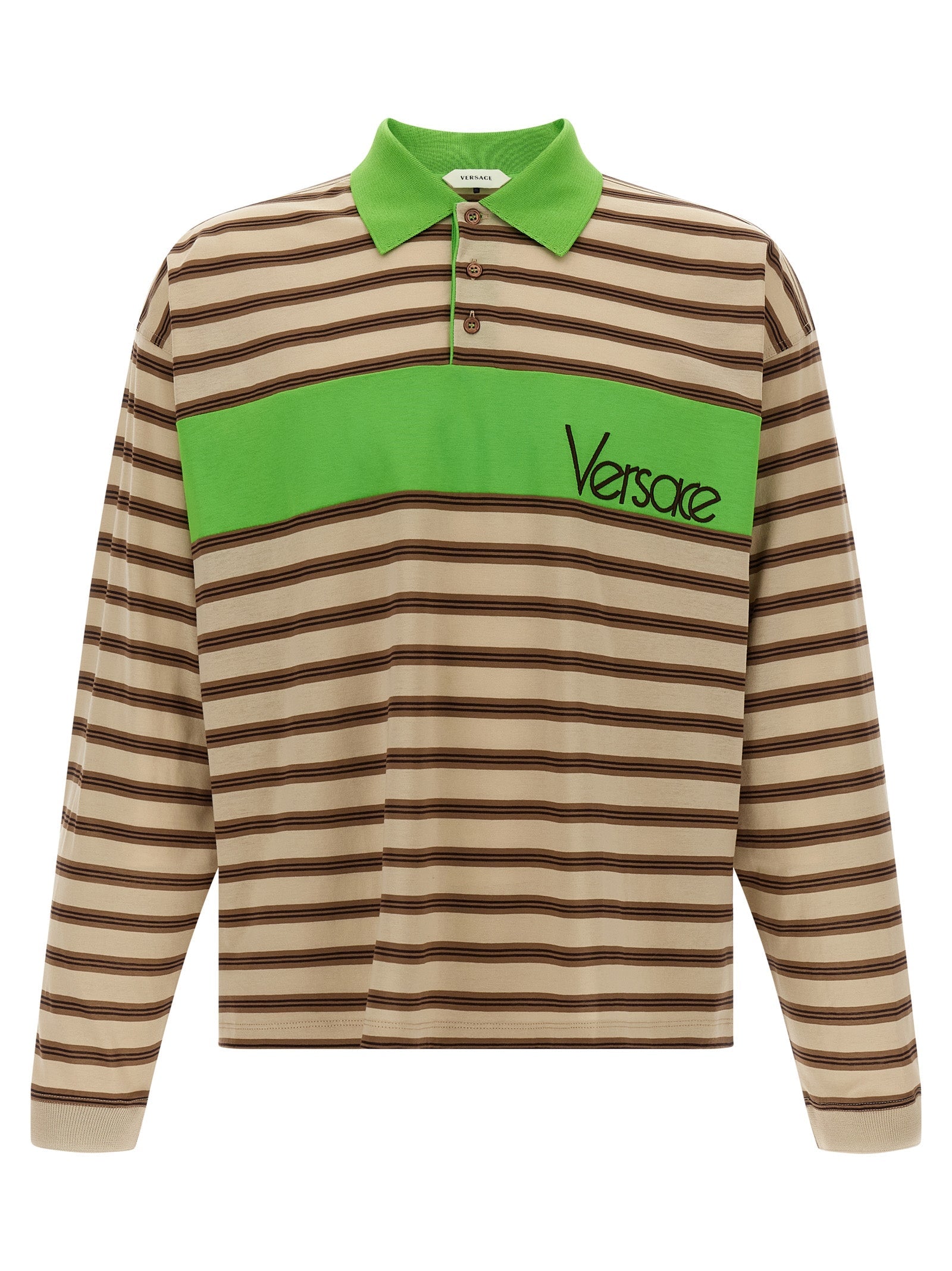 Versace Multicolor Cotton Polo Shirt Versace