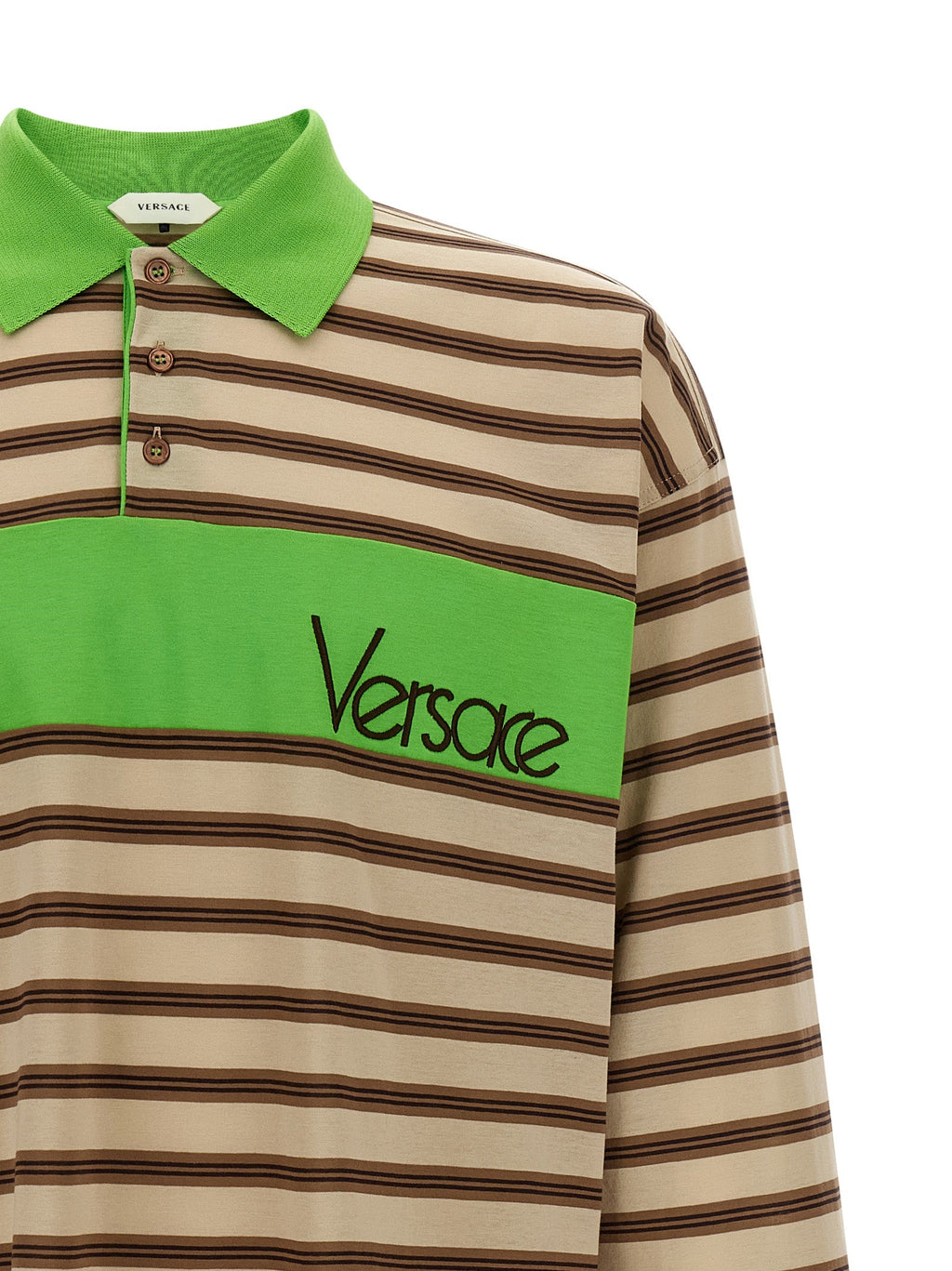 Versace Multicolor Cotton Polo Shirt Versace
