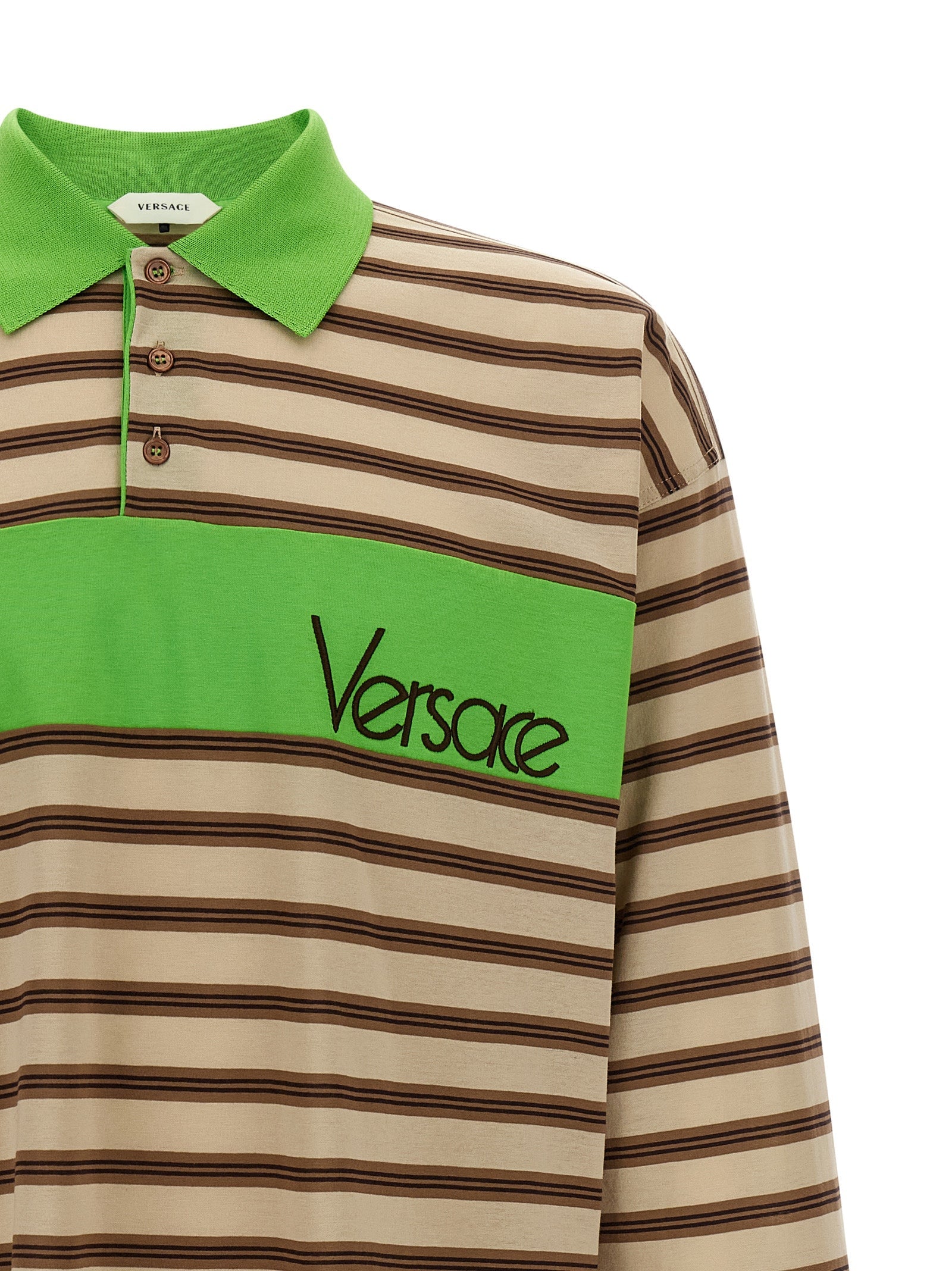 Versace Multicolor Cotton Polo Shirt Versace