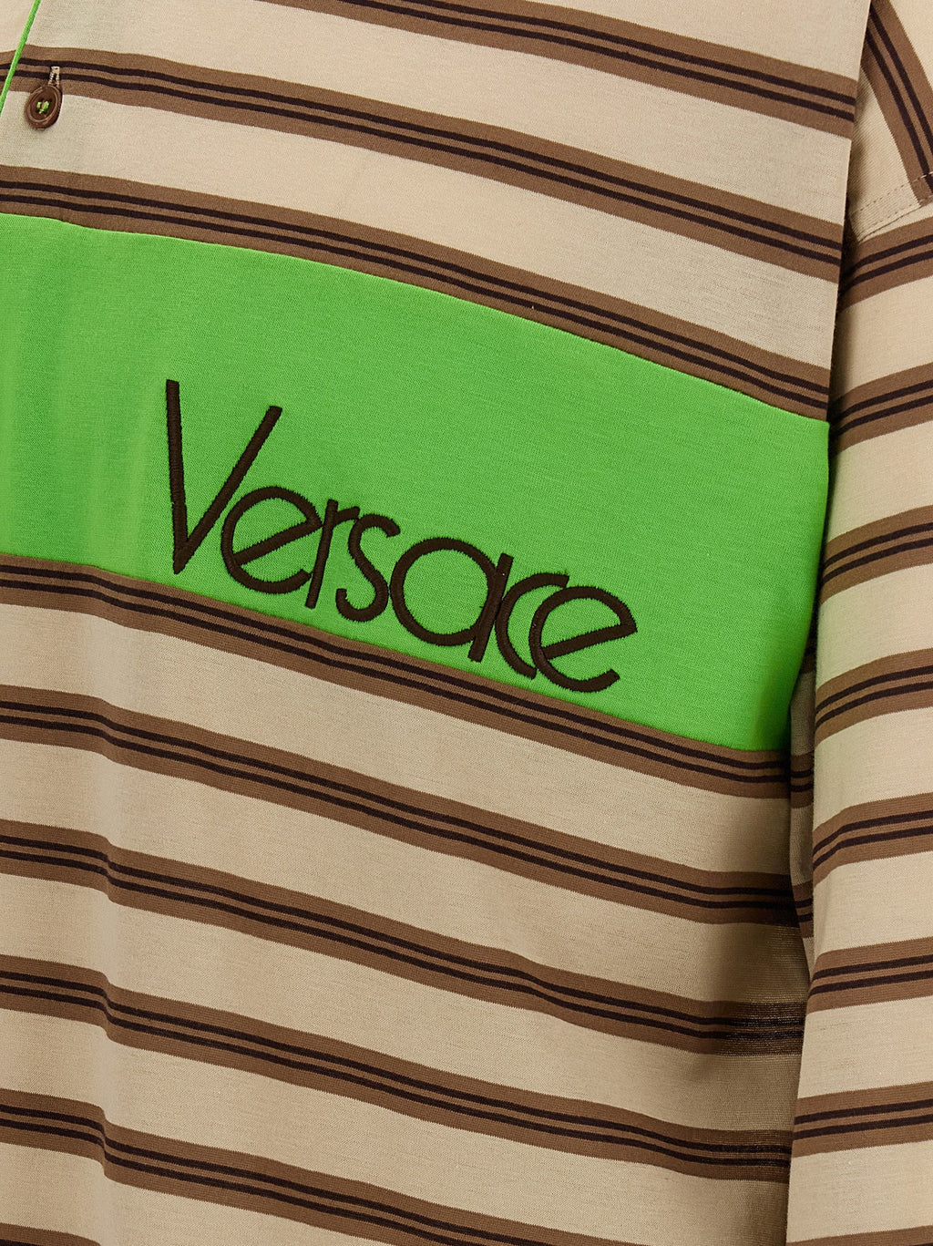 Versace Multicolor Cotton Polo Shirt Versace