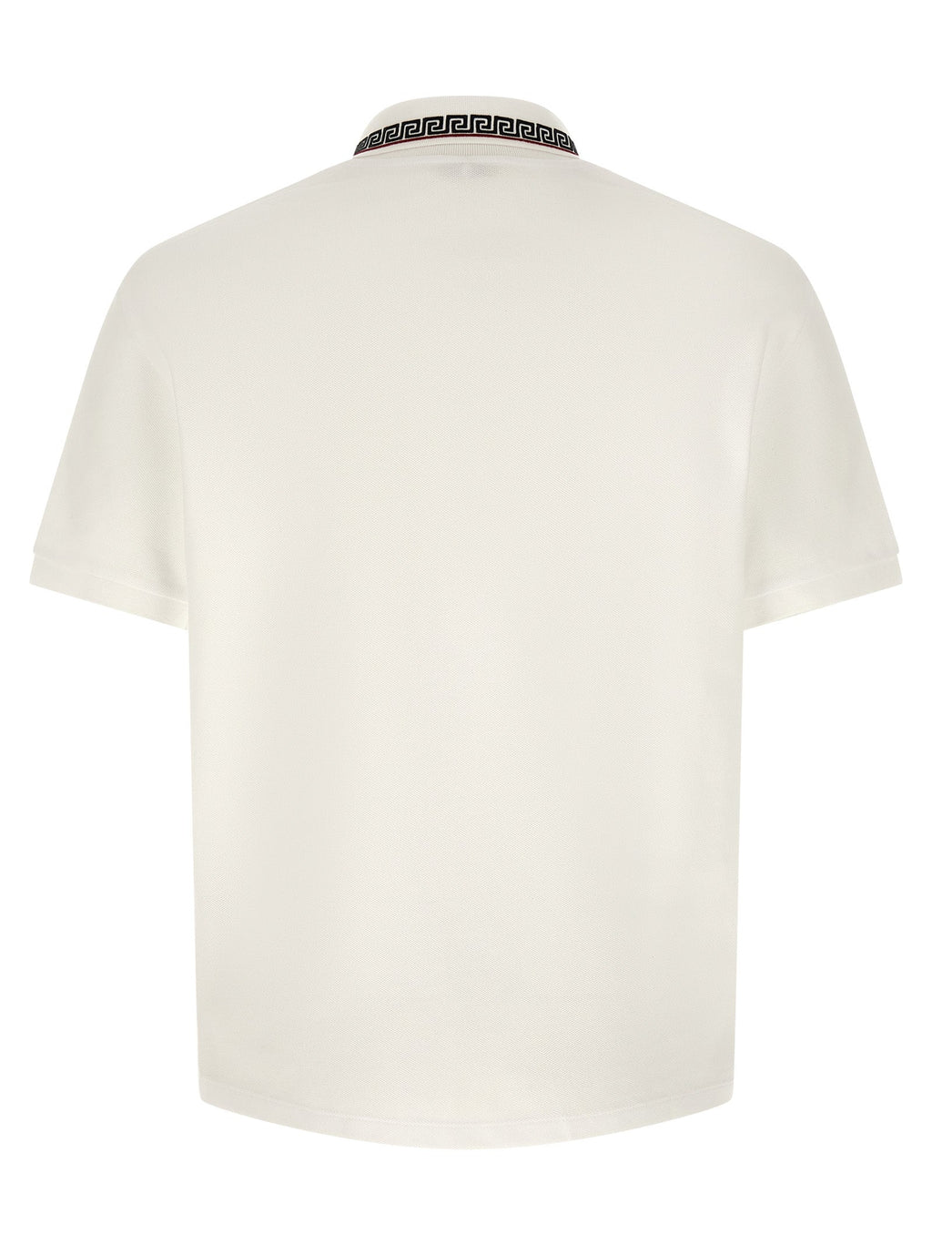 Versace White Cotton Polo Shirt Versace