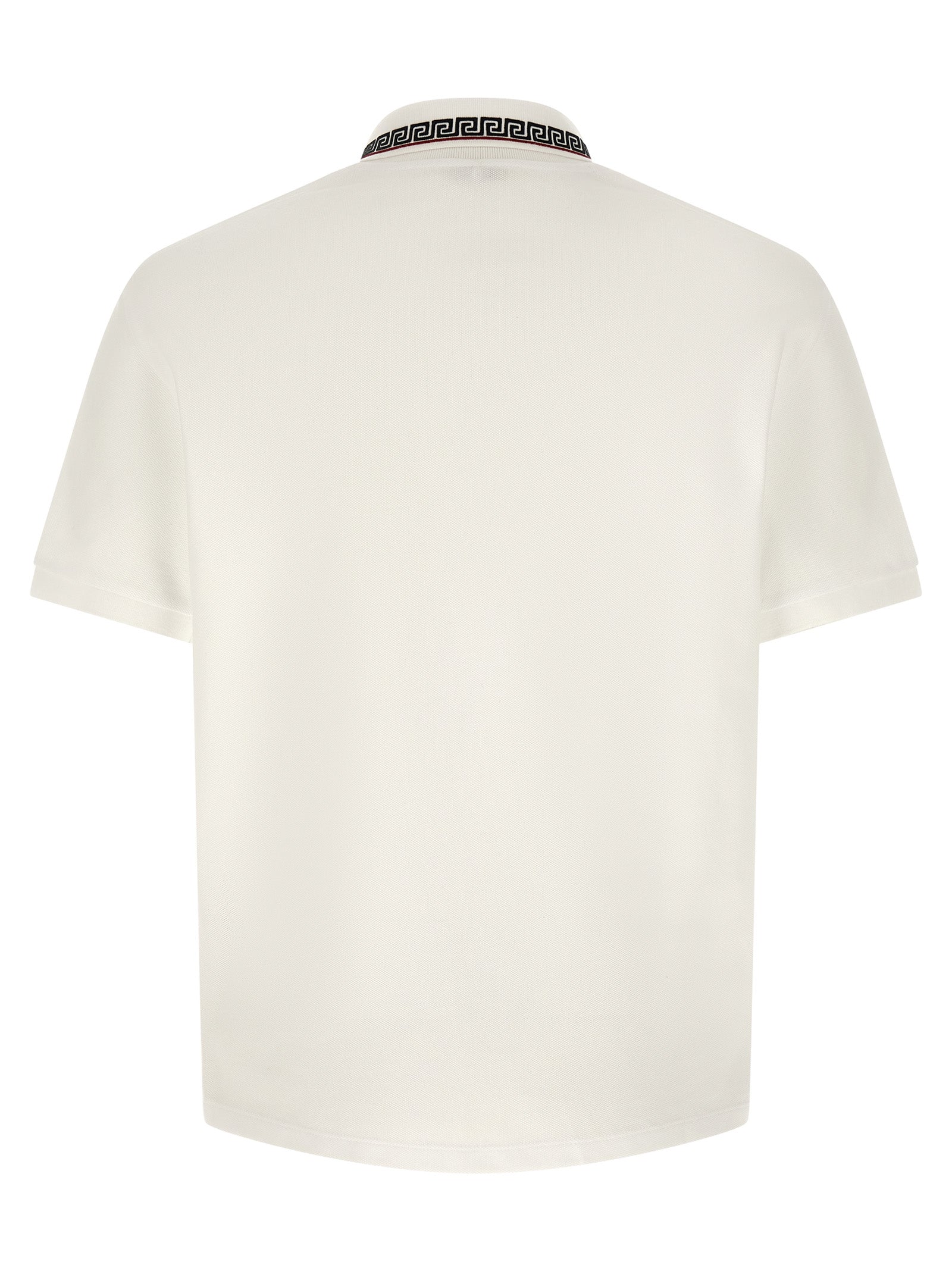 Versace White Cotton Polo Shirt Versace