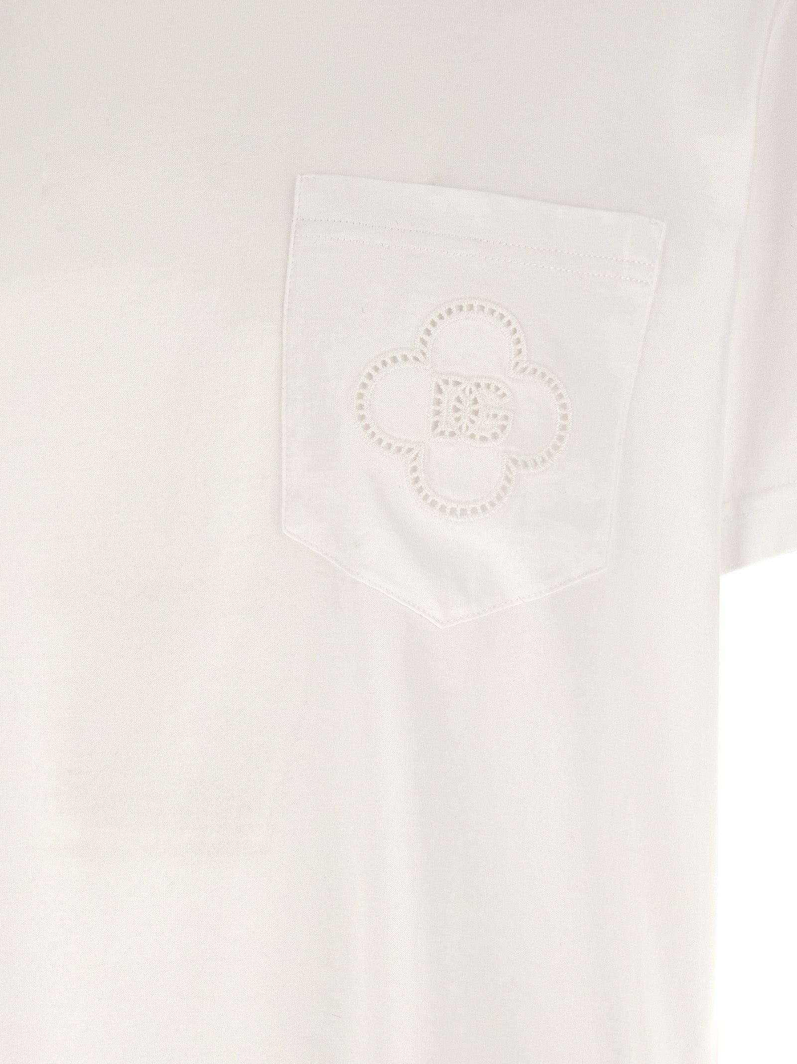 Dolce & Gabbana White Cotton T-Shirt Dolce & Gabbana