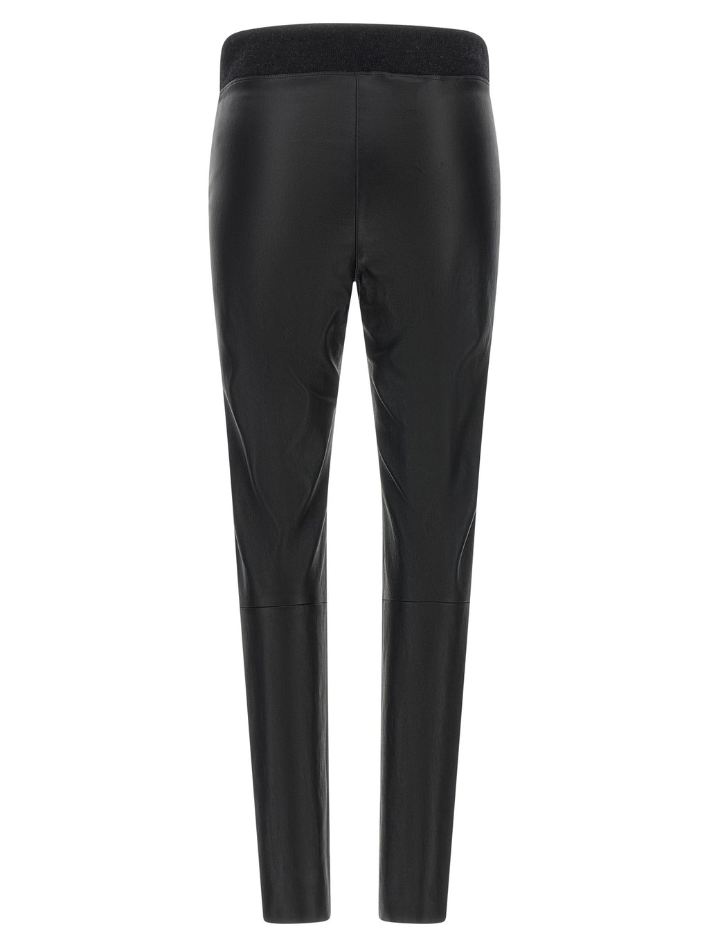 Brunello Cucinelli Black Lamb Leather Leggings Brunello Cucinelli