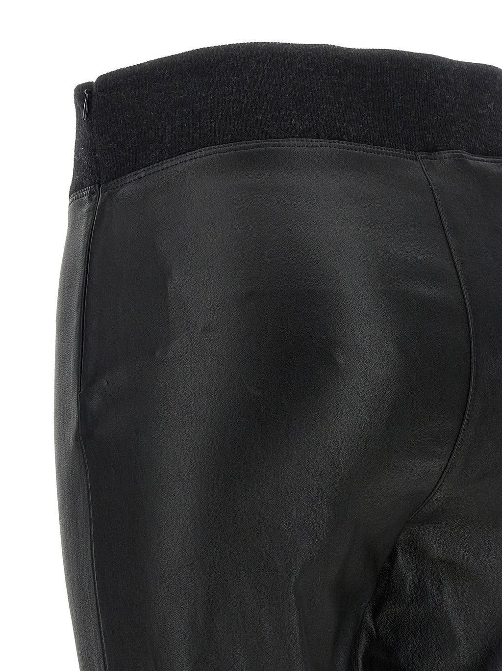 Brunello Cucinelli Black Lamb Leather Leggings Brunello Cucinelli
