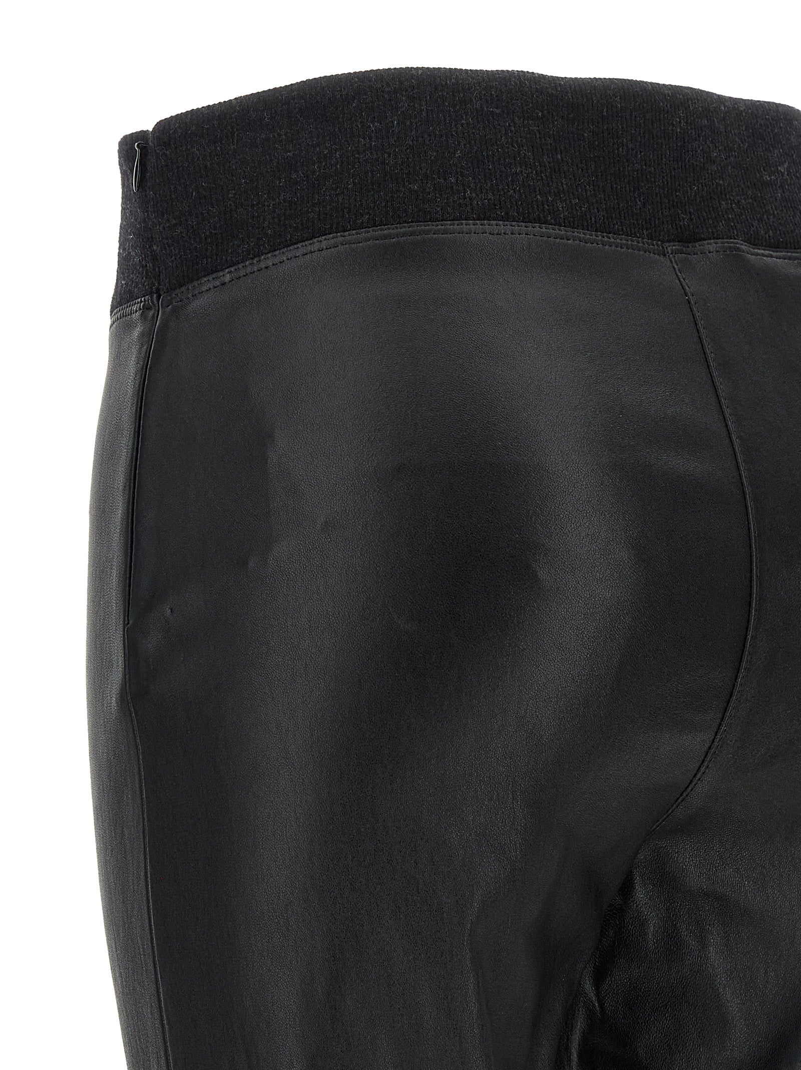 Brunello Cucinelli Black Lamb Leather Leggings Brunello Cucinelli
