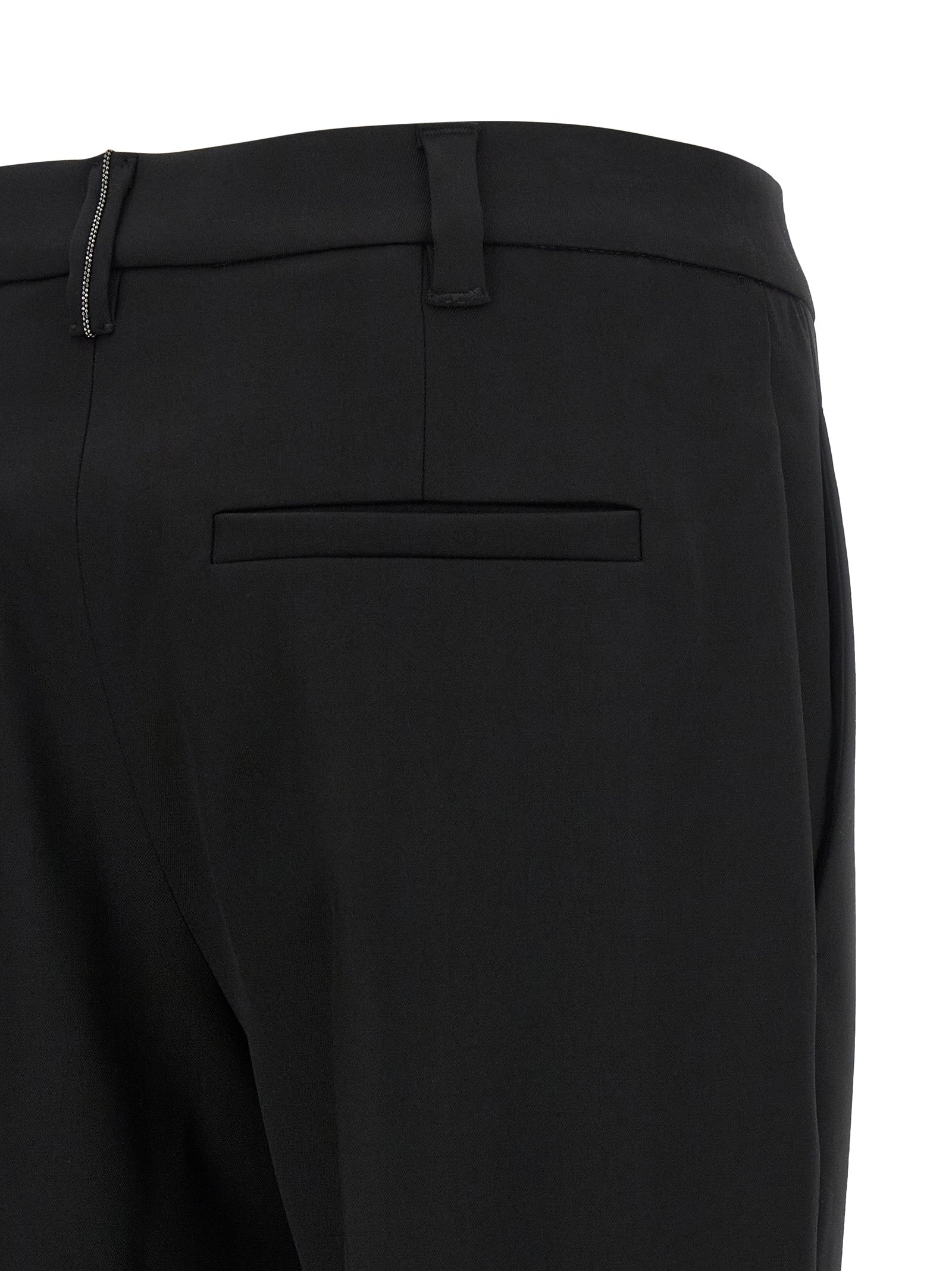 Brunello Cucinelli Black Virgin Wool Dress Pants Brunello Cucinelli
