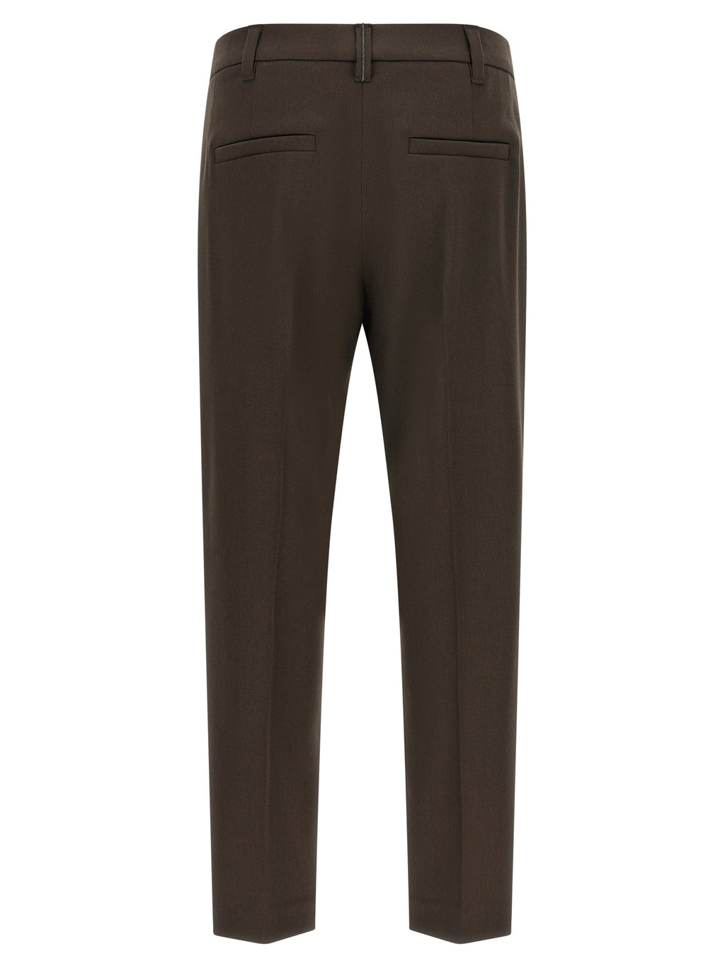 Brunello Cucinelli Brown Virgin Wool Dress Pants Brunello Cucinelli
