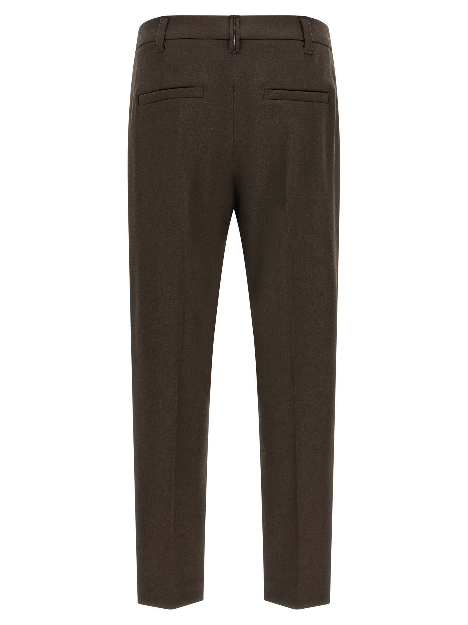 Brunello Cucinelli Brown Virgin Wool Dress Pants Brunello Cucinelli