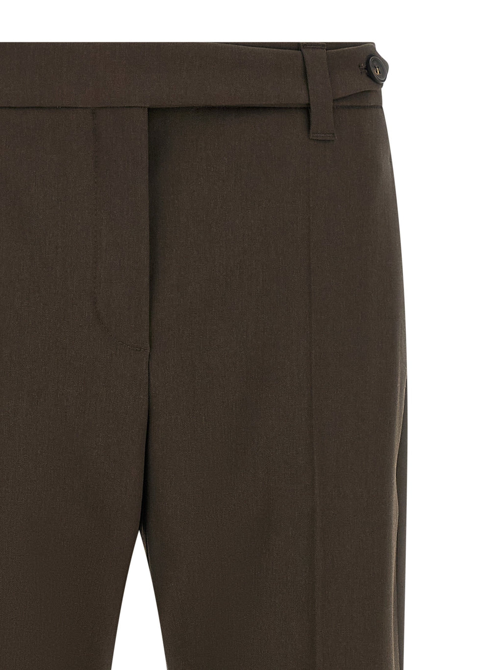 Brunello Cucinelli Brown Virgin Wool Dress Pants Brunello Cucinelli