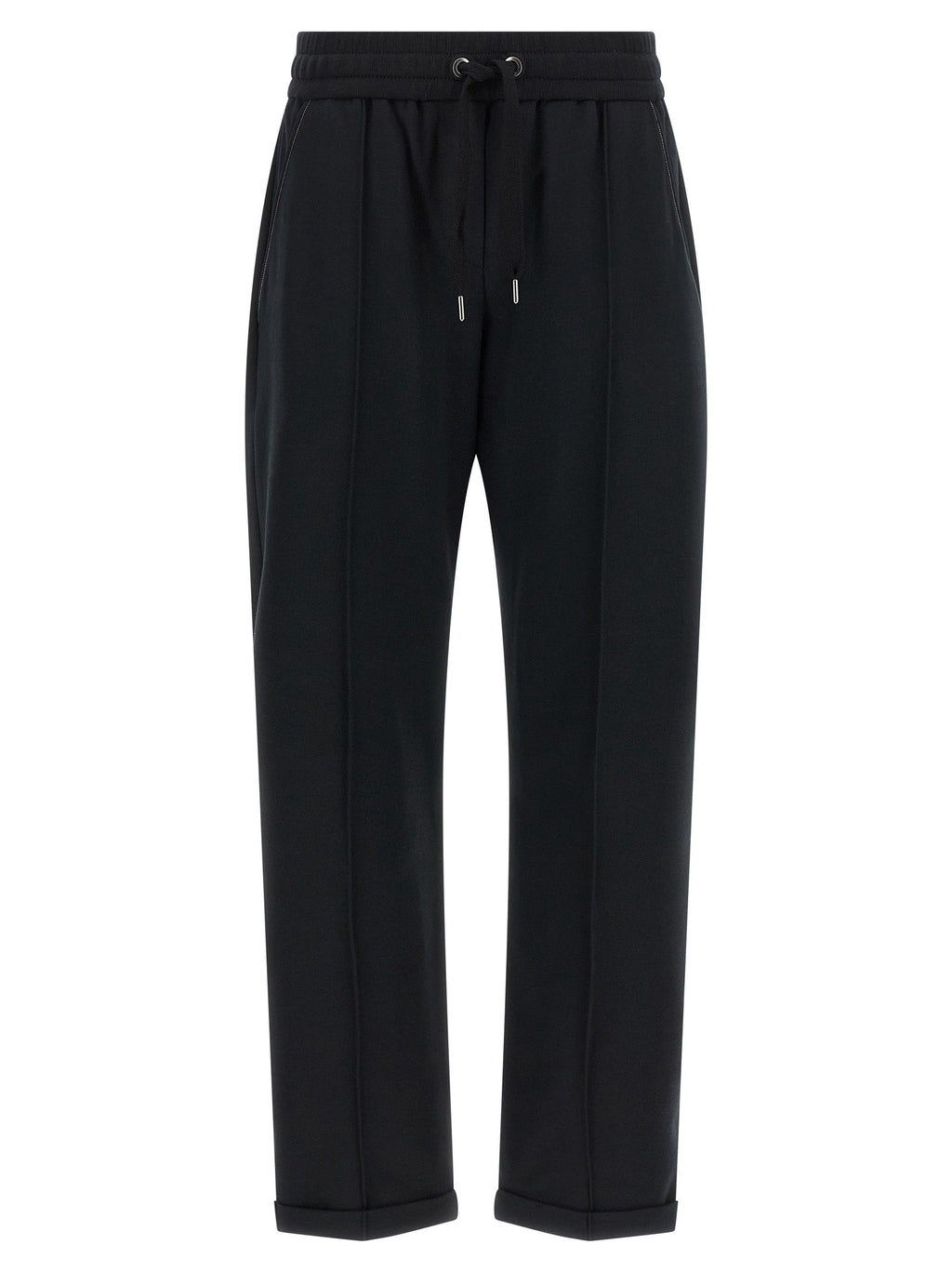 Brunello Cucinelli Black Cotton Joggers (Workout Pants) Brunello Cucinelli