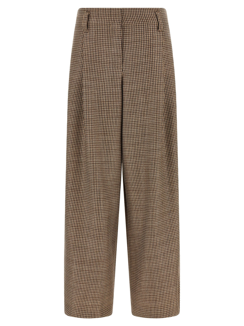 Brunello Cucinelli Brown Virgin Wool Flared Pants Brunello Cucinelli