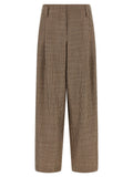 Brunello Cucinelli Brown Virgin Wool Flared Pants Brunello Cucinelli