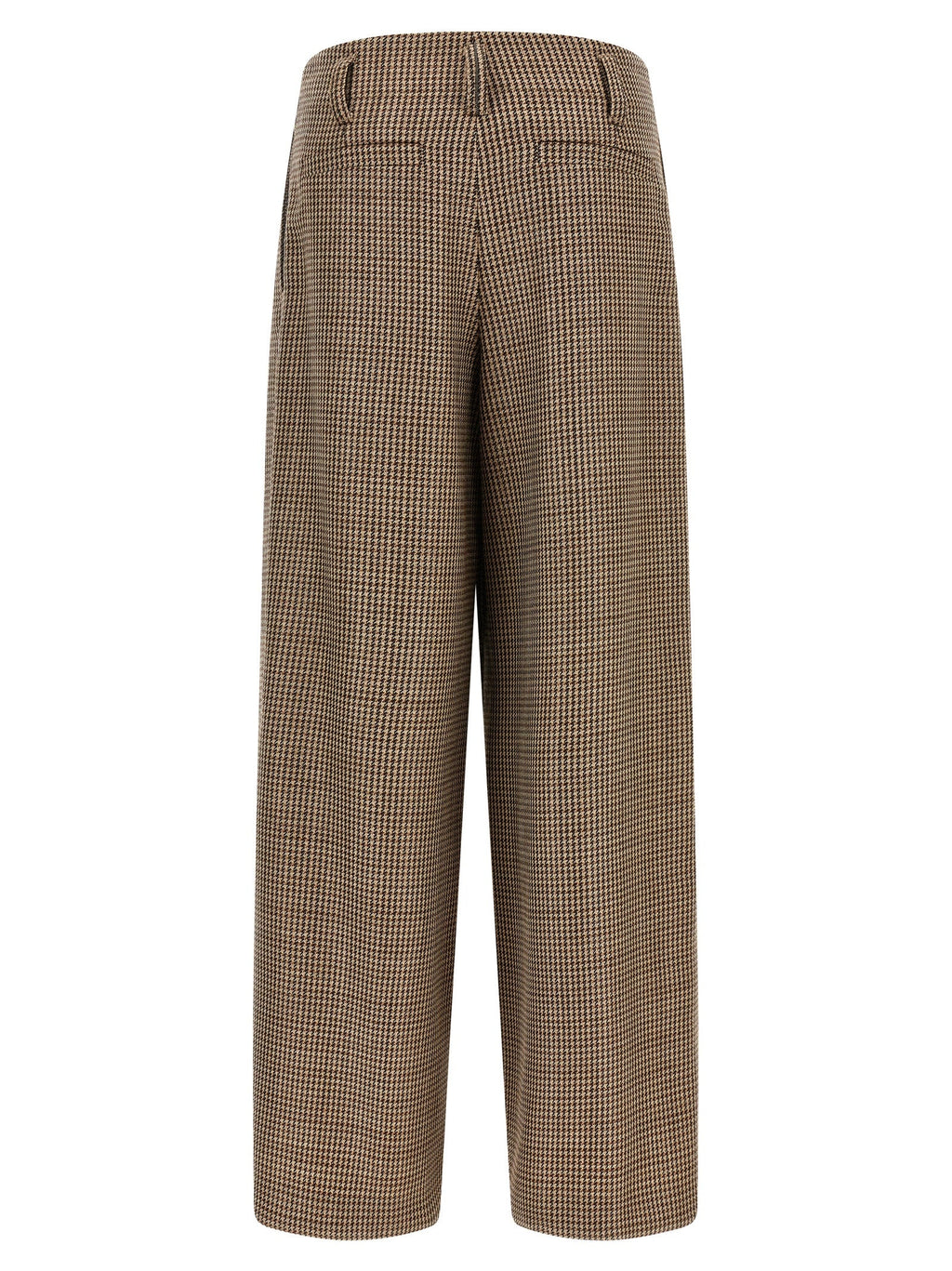 Brunello Cucinelli Brown Virgin Wool Flared Pants Brunello Cucinelli