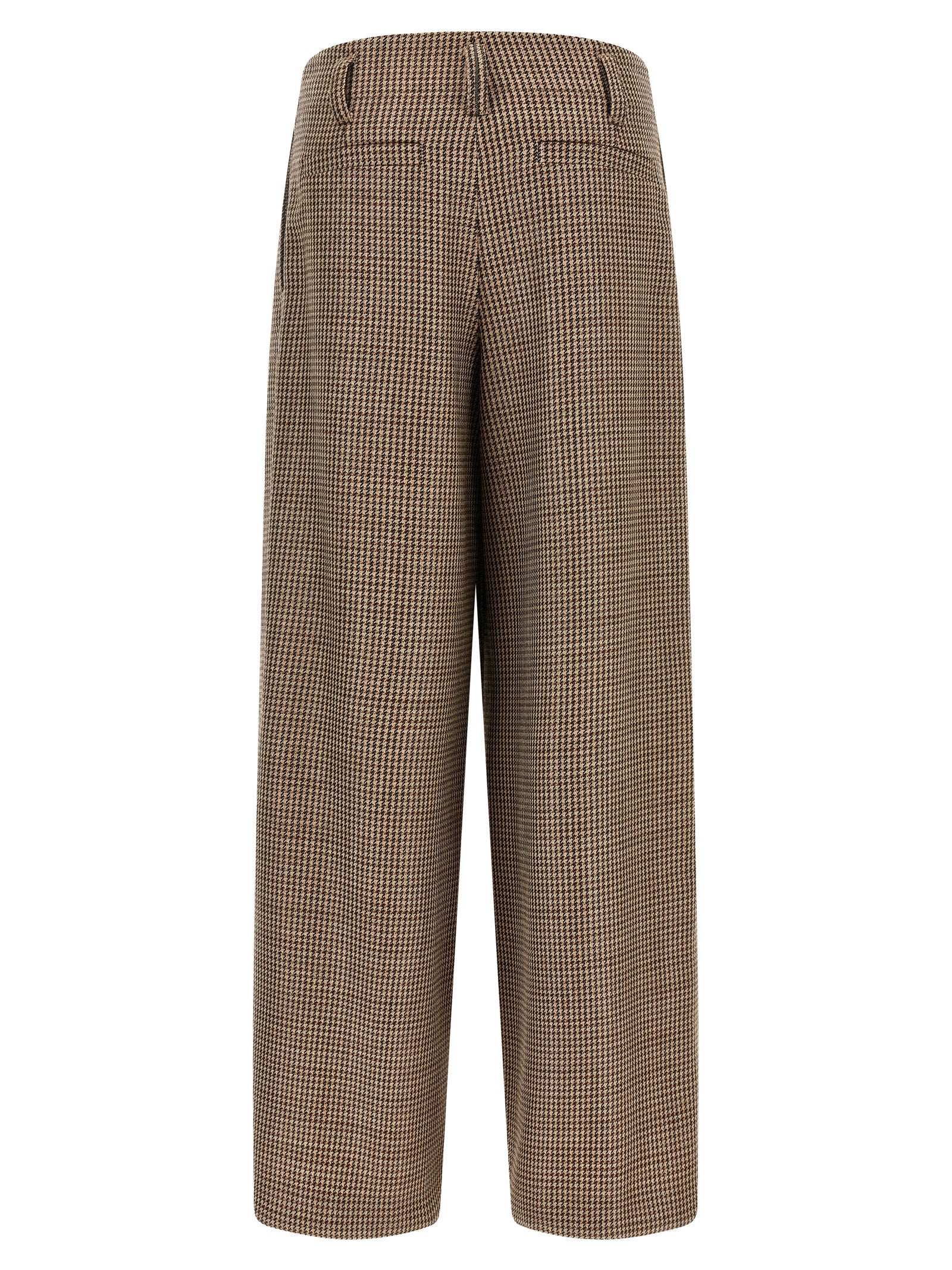 Brunello Cucinelli Brown Virgin Wool Flared Pants Brunello Cucinelli