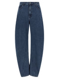 ROTATE BIRGER CHRISTENSEN Blue Organic Cotton Relaxed Fit Jeans ROTATE BIRGER CHRISTENSEN