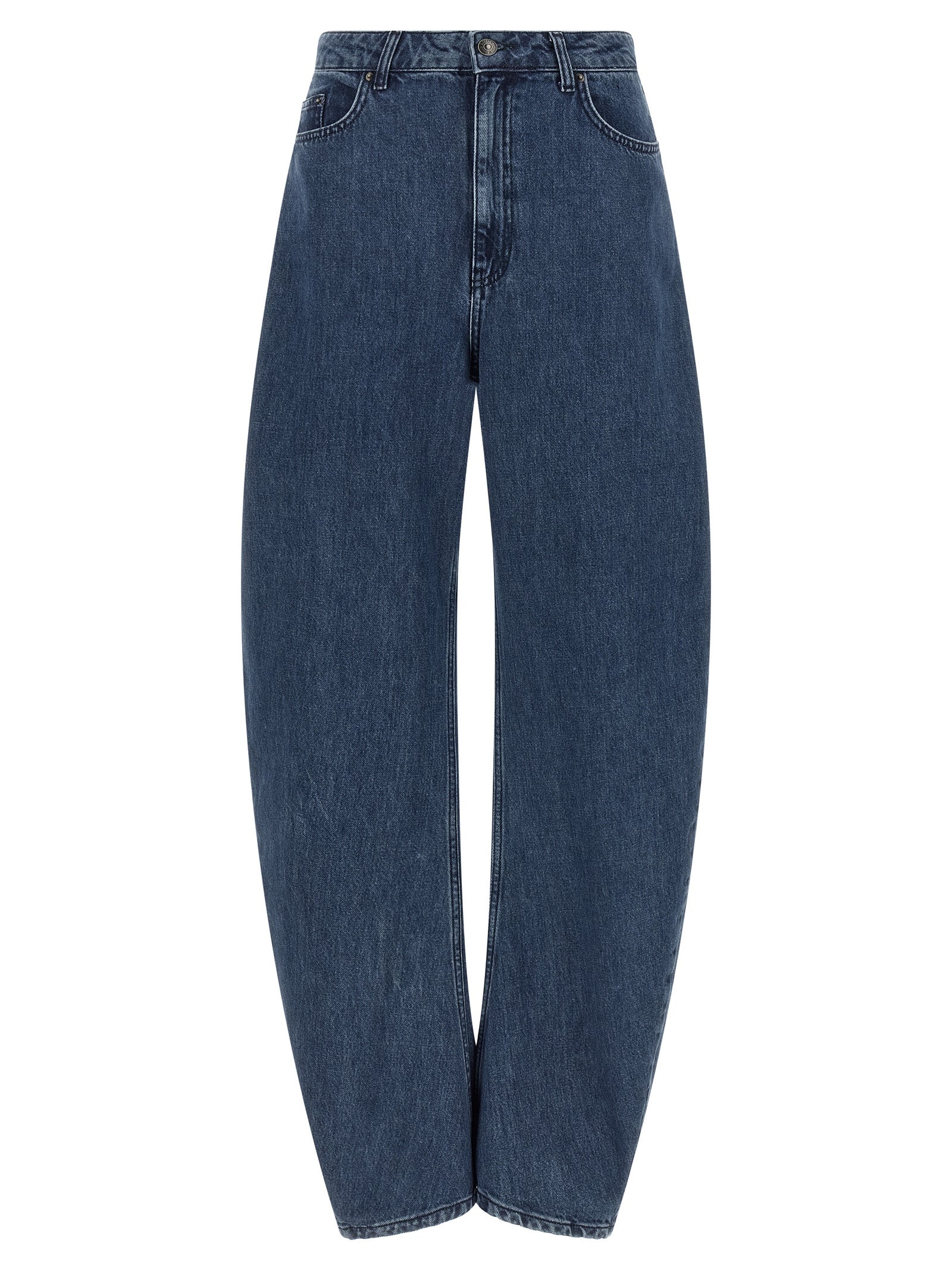 ROTATE BIRGER CHRISTENSEN Blue Organic Cotton Relaxed Fit Jeans ROTATE BIRGER CHRISTENSEN