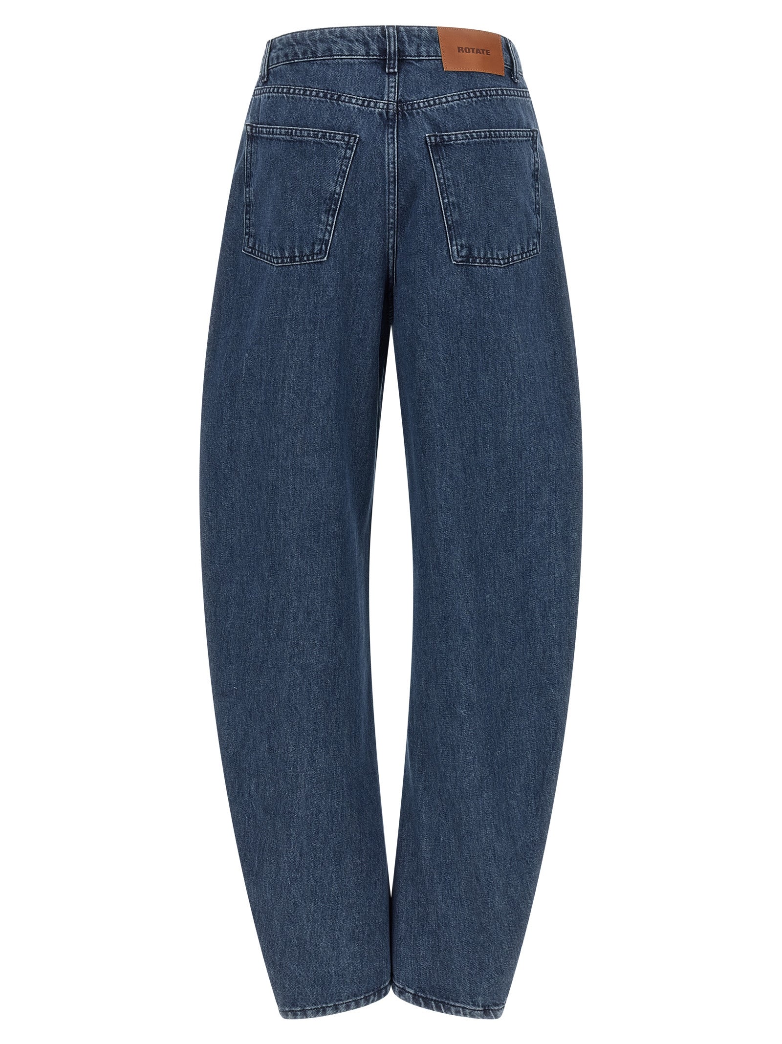 ROTATE BIRGER CHRISTENSEN Blue Organic Cotton Relaxed Fit Jeans ROTATE BIRGER CHRISTENSEN