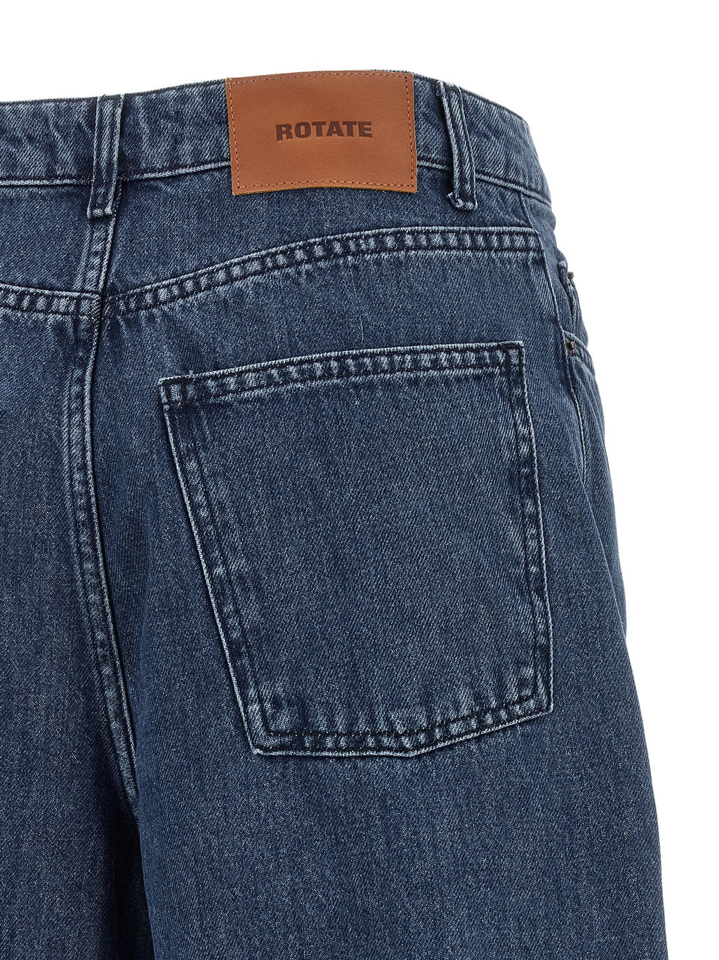 ROTATE BIRGER CHRISTENSEN Blue Organic Cotton Relaxed Fit Jeans ROTATE BIRGER CHRISTENSEN