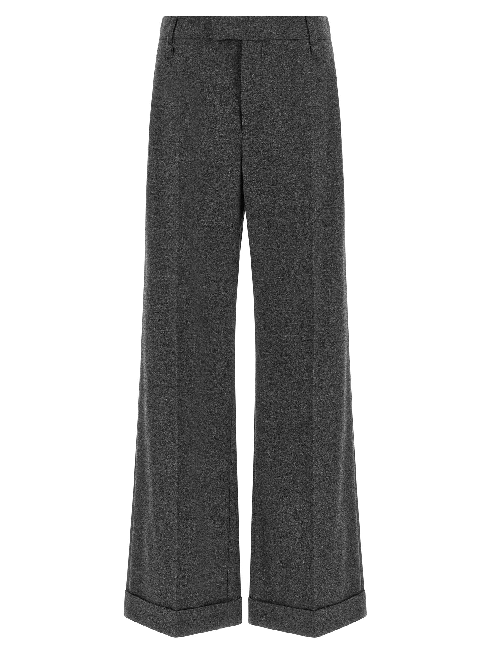 Brunello Cucinelli Gray Virgin Wool Casual Pants Brunello Cucinelli