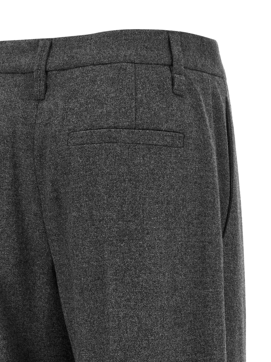 Brunello Cucinelli Gray Virgin Wool Casual Pants Brunello Cucinelli