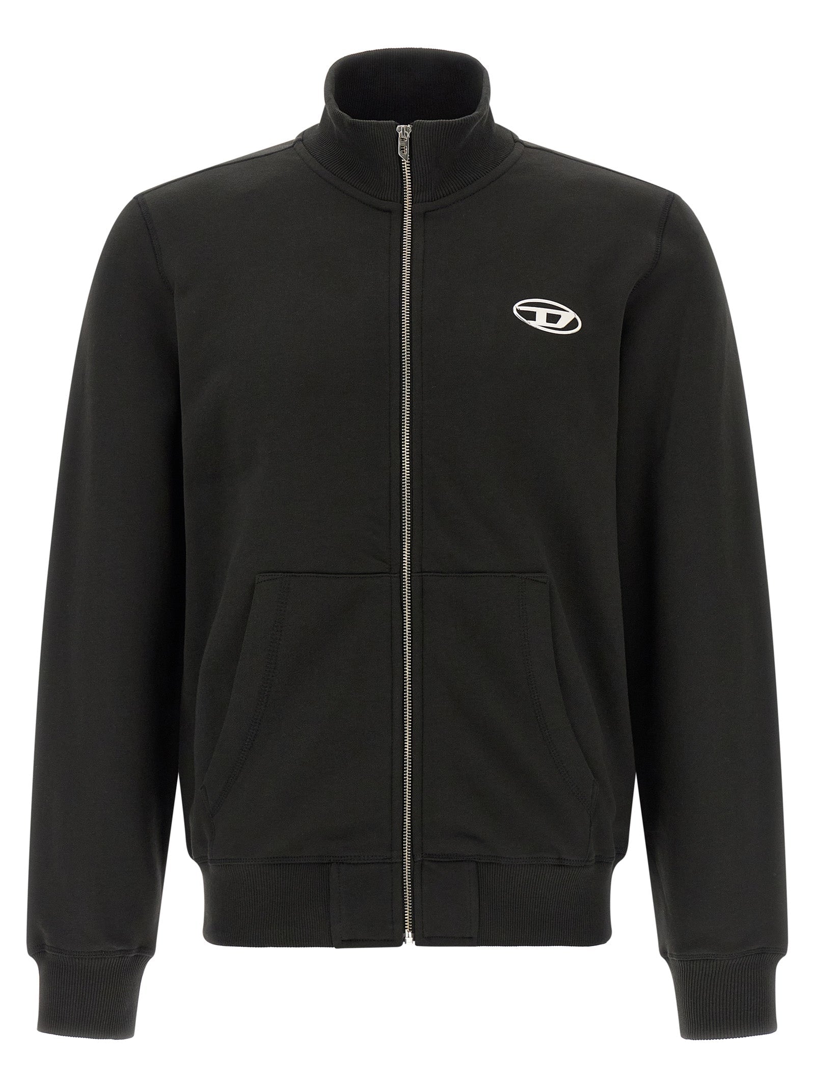 Diesel Black Cotton Sweatshirt Diesel