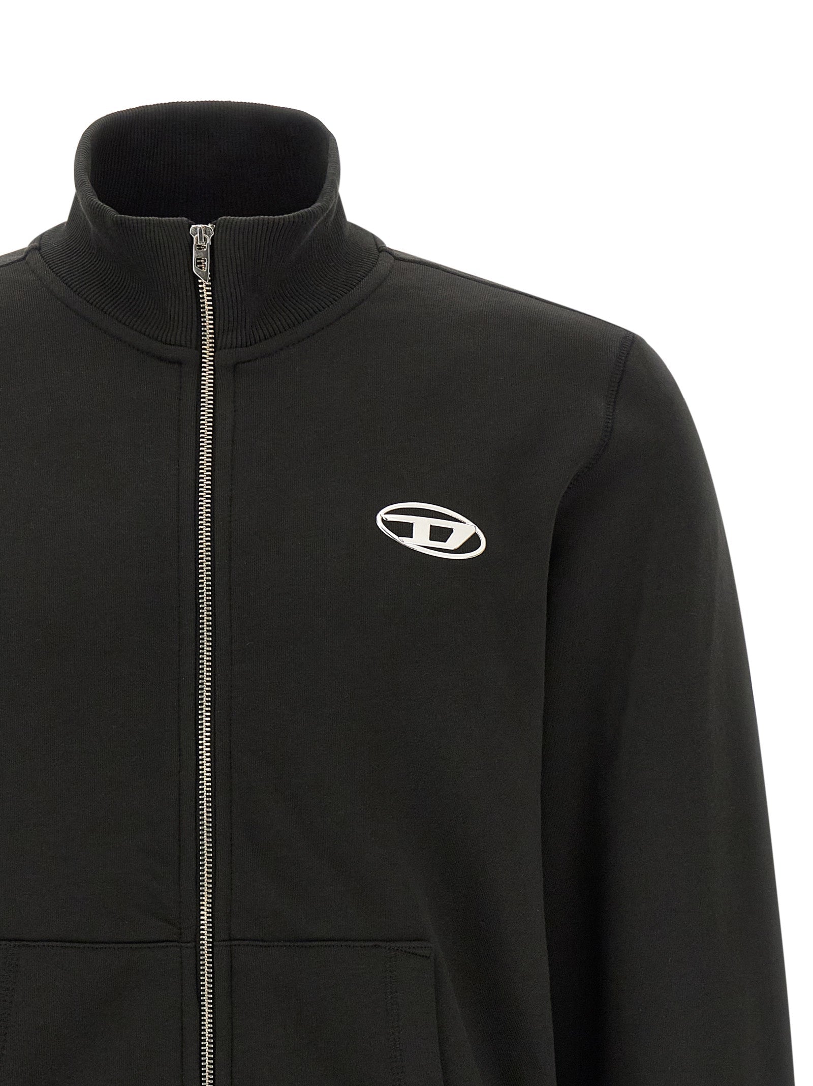 Diesel Black Cotton Sweatshirt Diesel