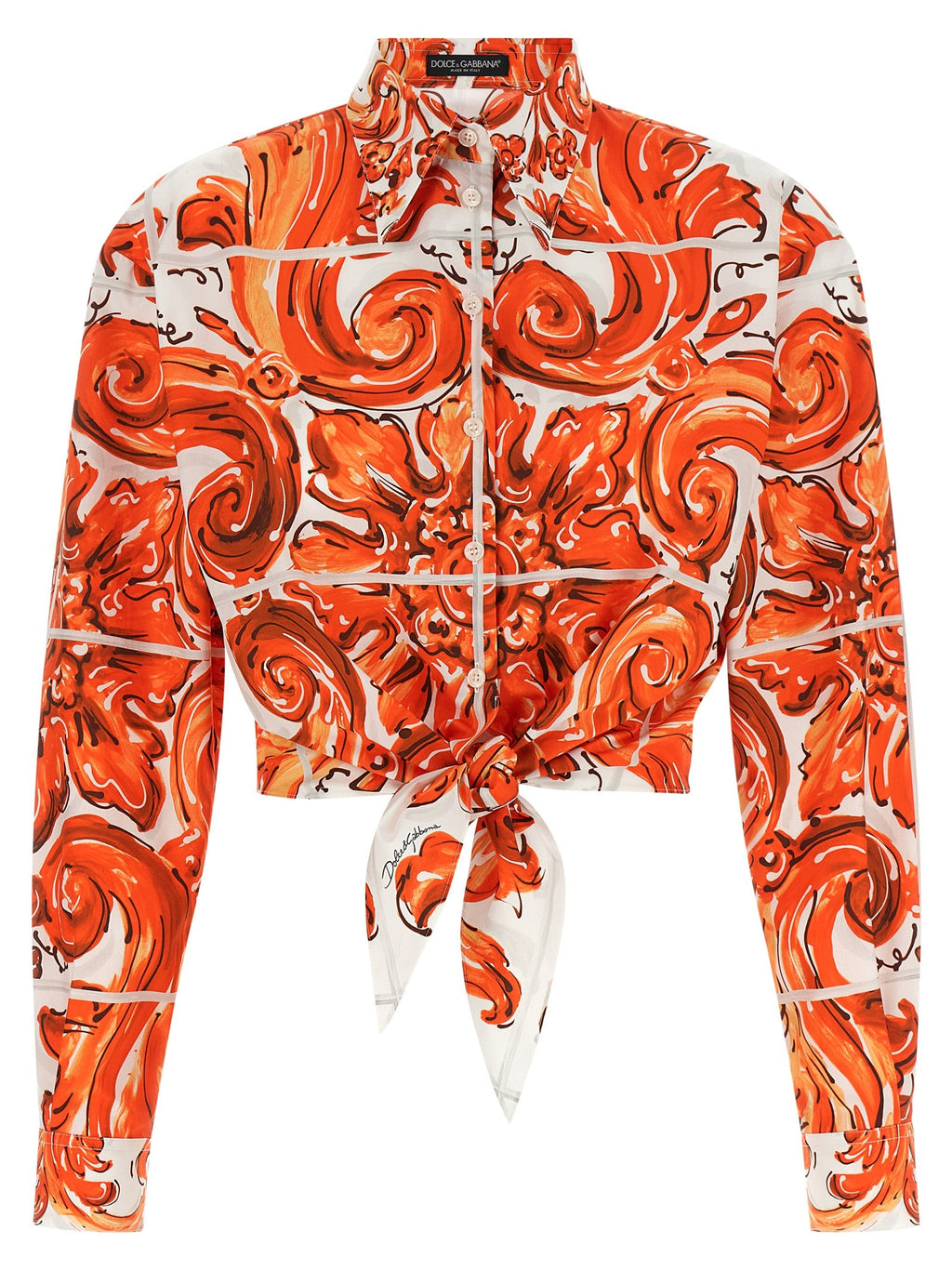 Dolce & Gabbana Orange Cotton Blouse Dolce & Gabbana