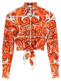 Dolce & Gabbana Orange Cotton Blouse Dolce & Gabbana