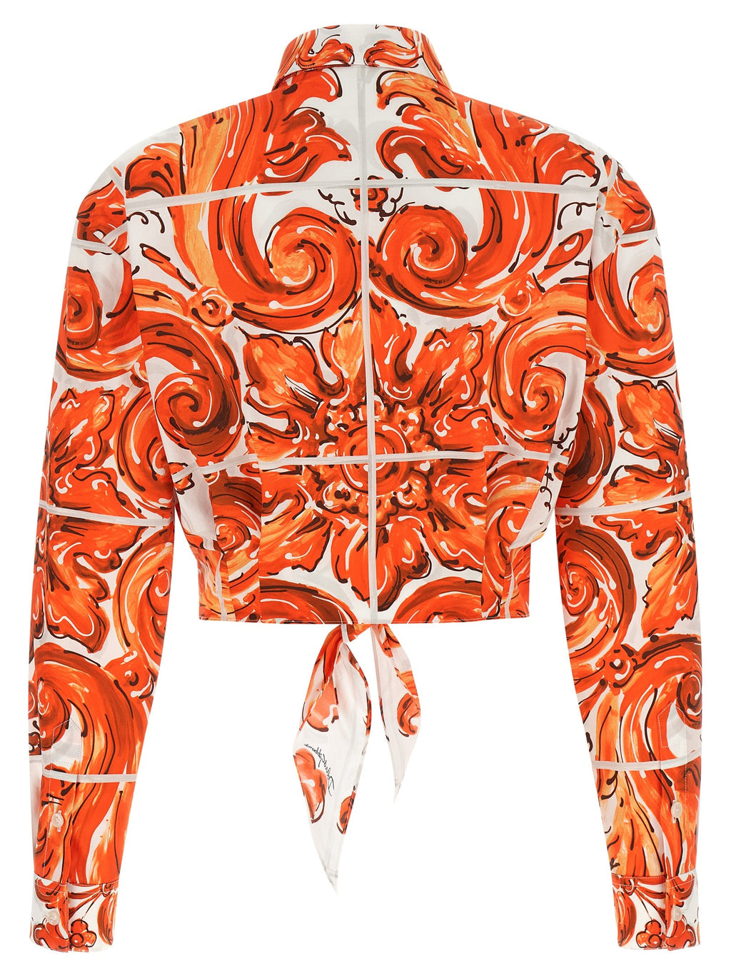 Dolce & Gabbana Orange Cotton Blouse Dolce & Gabbana