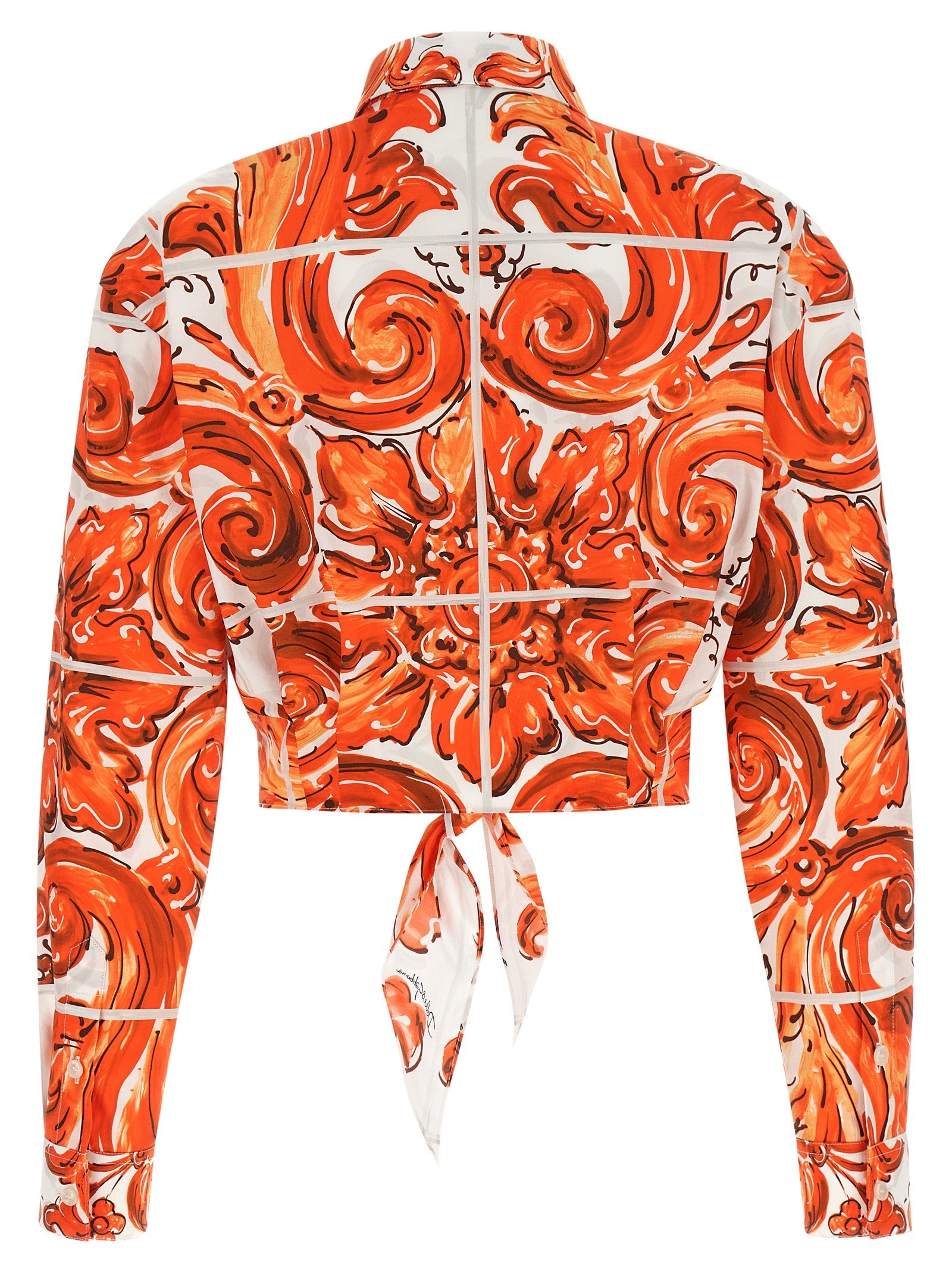 Dolce & Gabbana Orange Cotton Blouse Dolce & Gabbana
