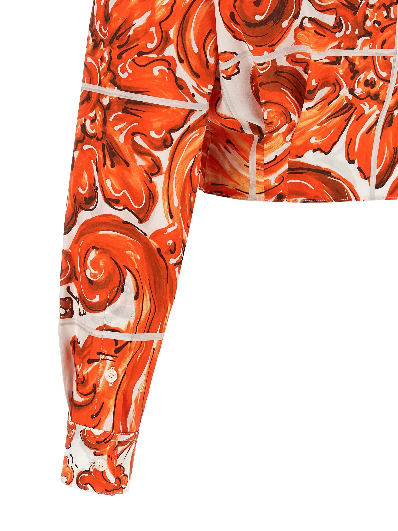 Dolce & Gabbana Orange Cotton Blouse Dolce & Gabbana