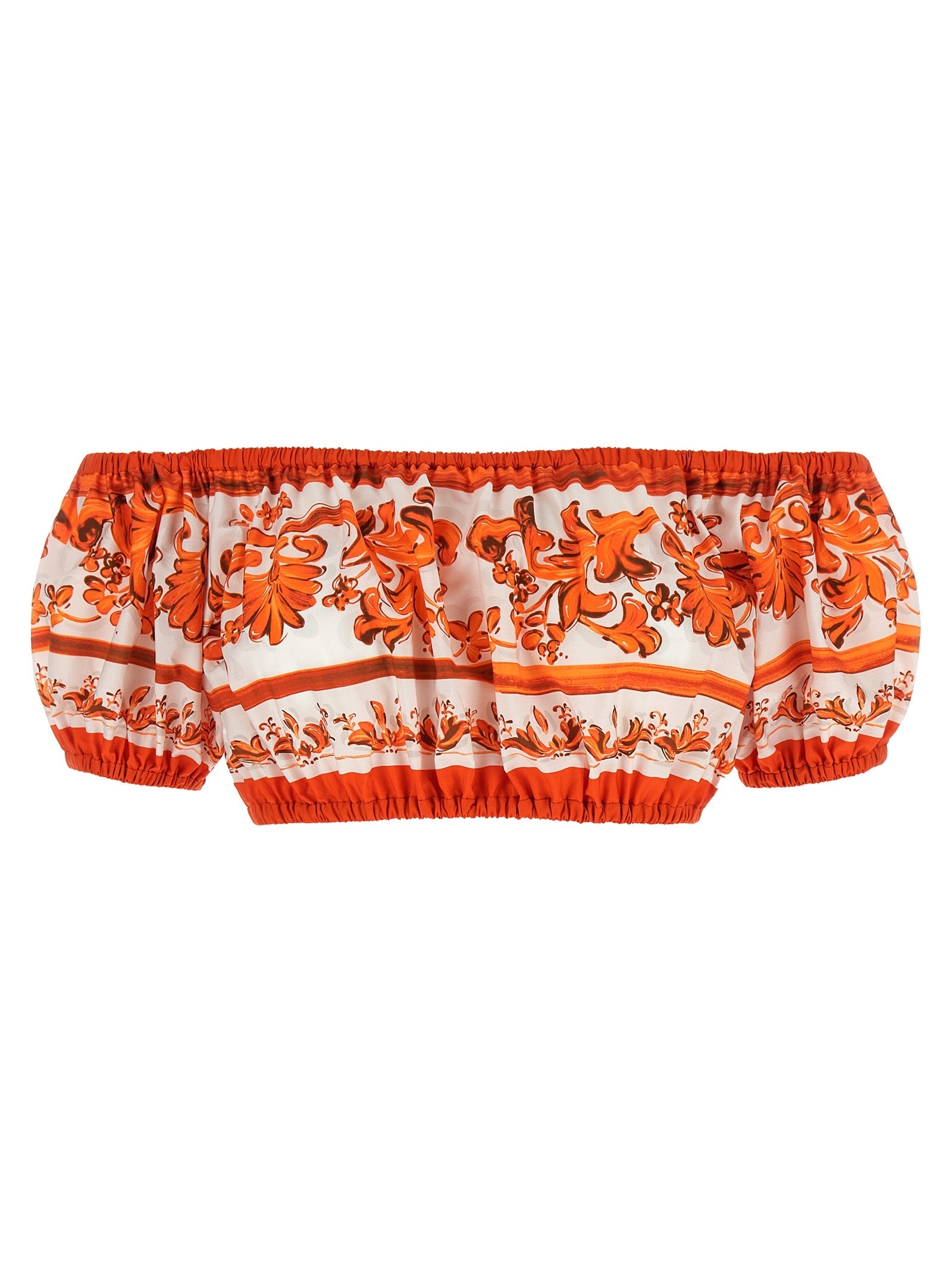 Dolce & Gabbana Orange Cotton Blouse Dolce & Gabbana