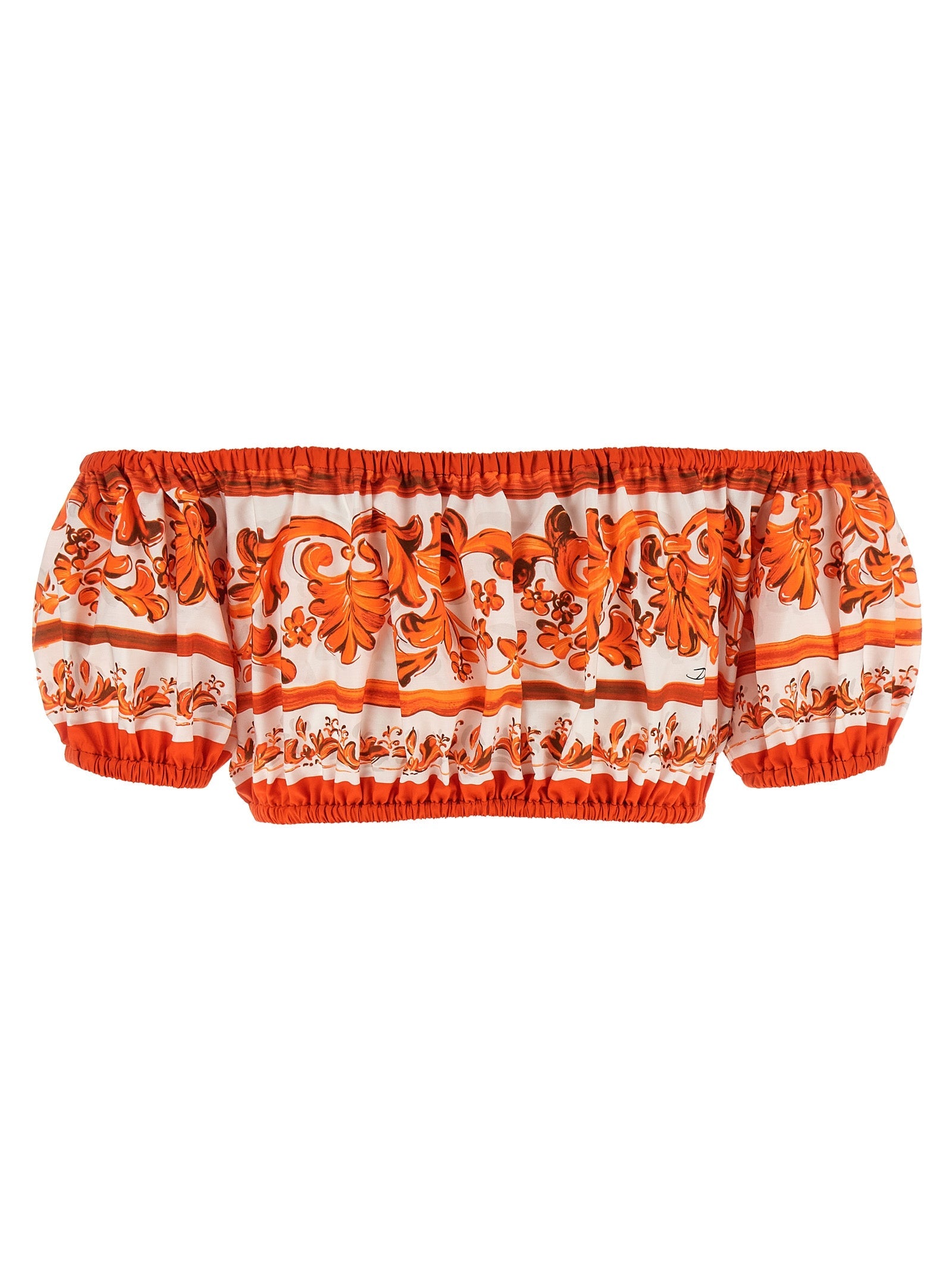 Dolce & Gabbana Orange Cotton Blouse Dolce & Gabbana